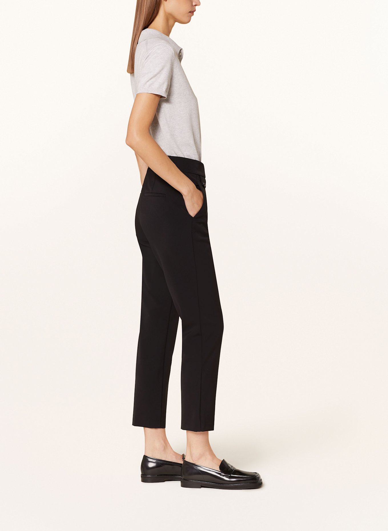 CAMBIO Trousers SCARLET with rivets: BLACK