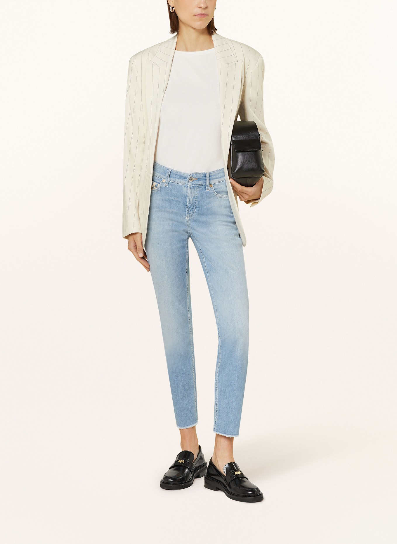 CAMBIO Noir jeans PIPER: 5150 summer super bleach fring