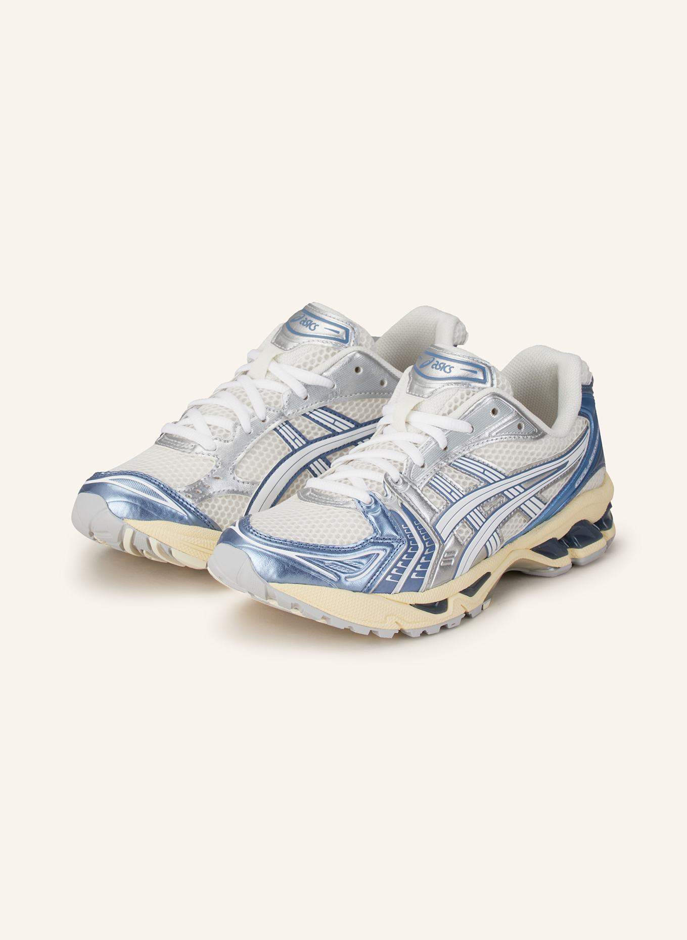 ASICS Sneaker GEL-KAYANO 14: WEISS/ HELLBLAU/ SILBER