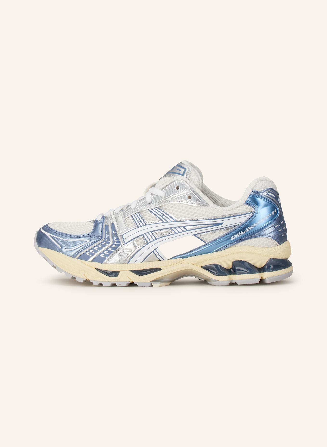 ASICS Sneaker GEL-KAYANO 14: WEISS/ HELLBLAU/ SILBER
