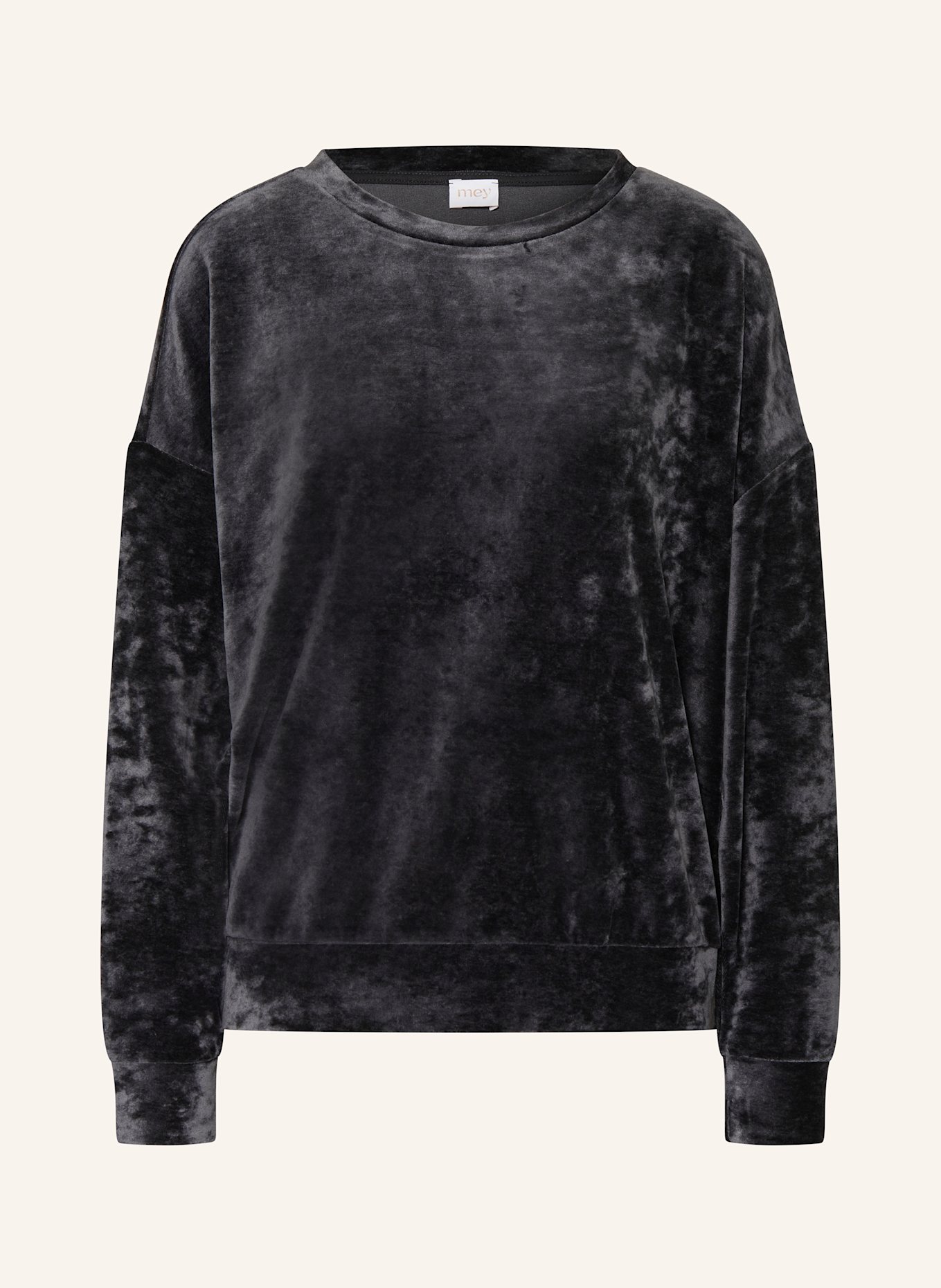 mey Lounge-Shirt Serie VELVET DREAM aus Nicki: DUNKELGRAU