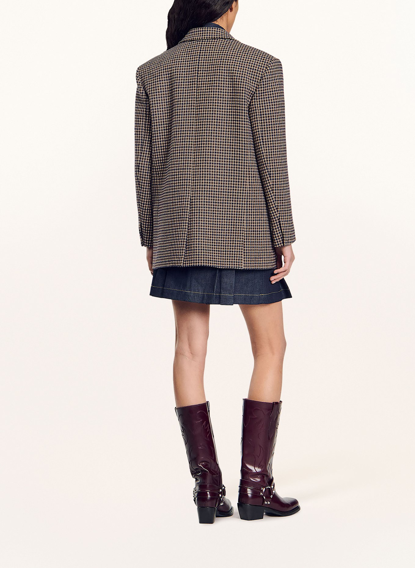 Sandro plaid blazer on sale