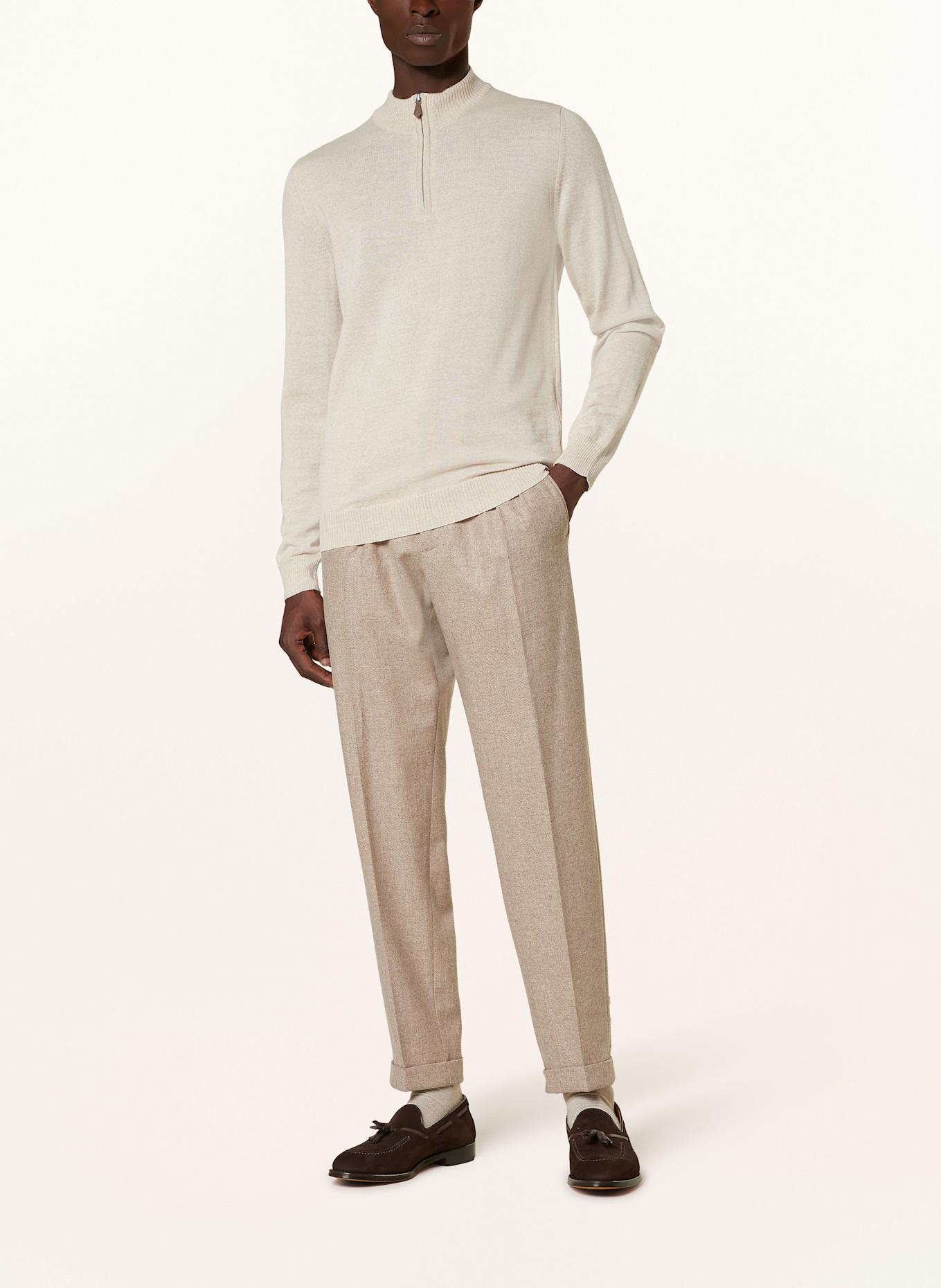 Stenströms Half-zip sweater, Color: BEIGE (Image 2)