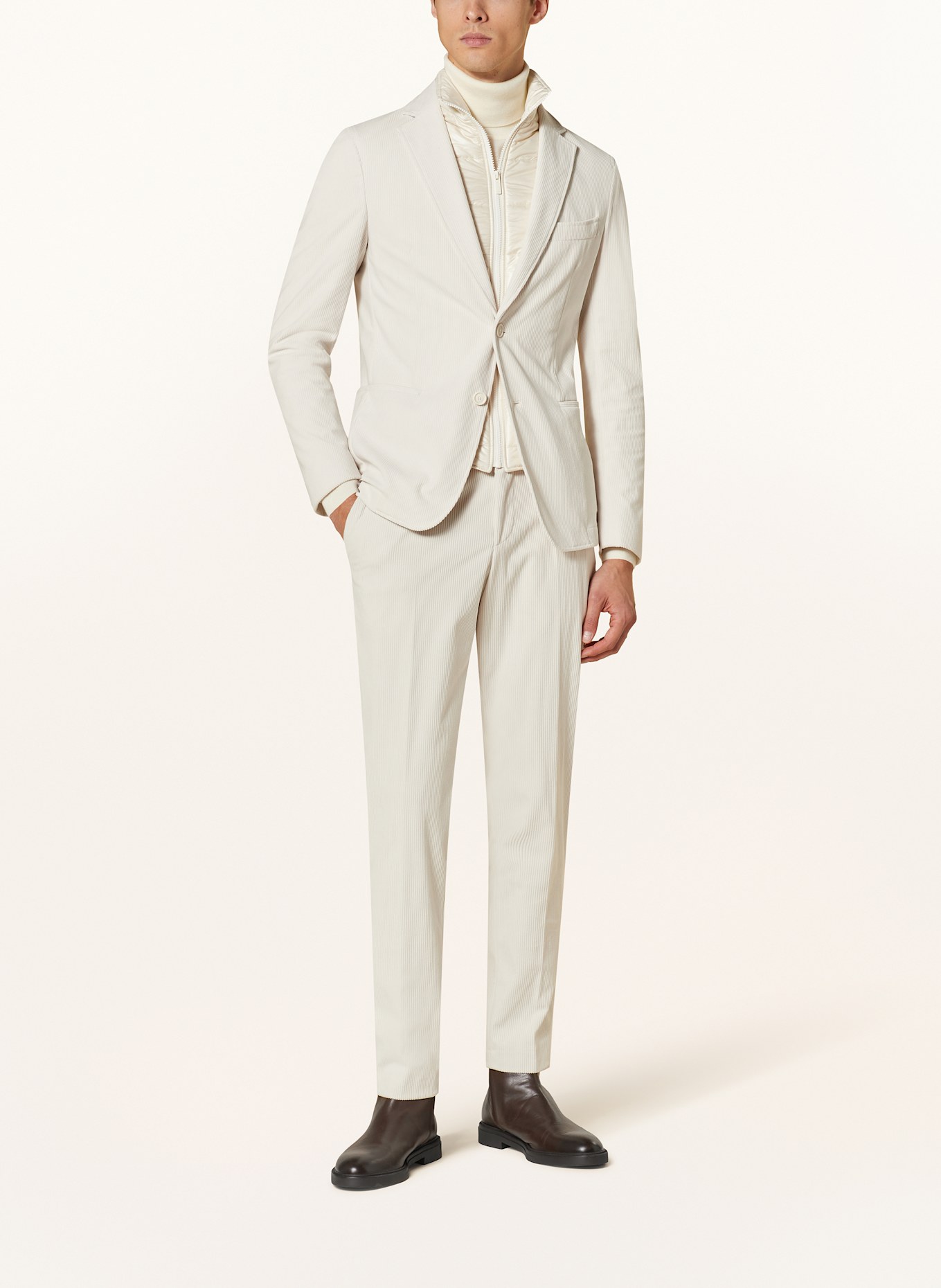 BOSS Marynarka HANRY slim fit z odpinaną podpinką, Kolor: 131 Open White (Obrazek 2)