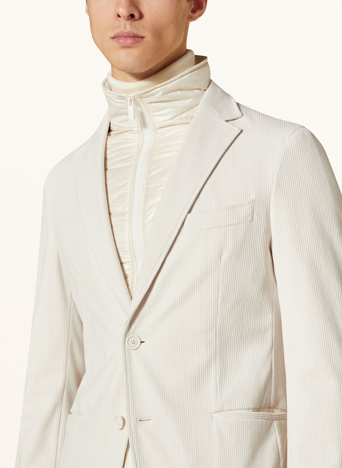 BOSS Marynarka HANRY slim fit z odpinaną podpinką, Kolor: 131 Open White (Obrazek 6)