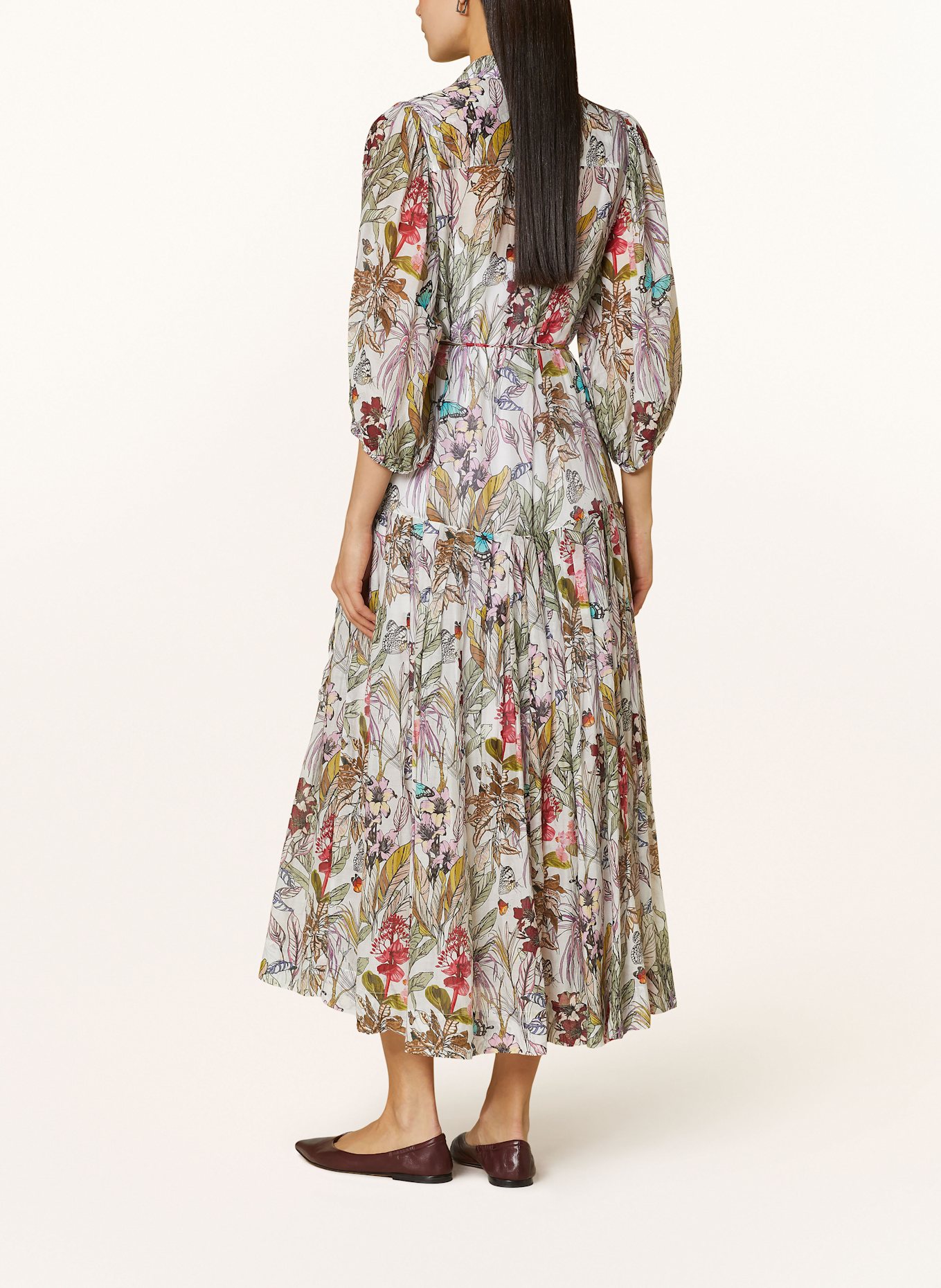 ÉMANOU Kleid PEBBLES: WEISS / GRÜN / LILA