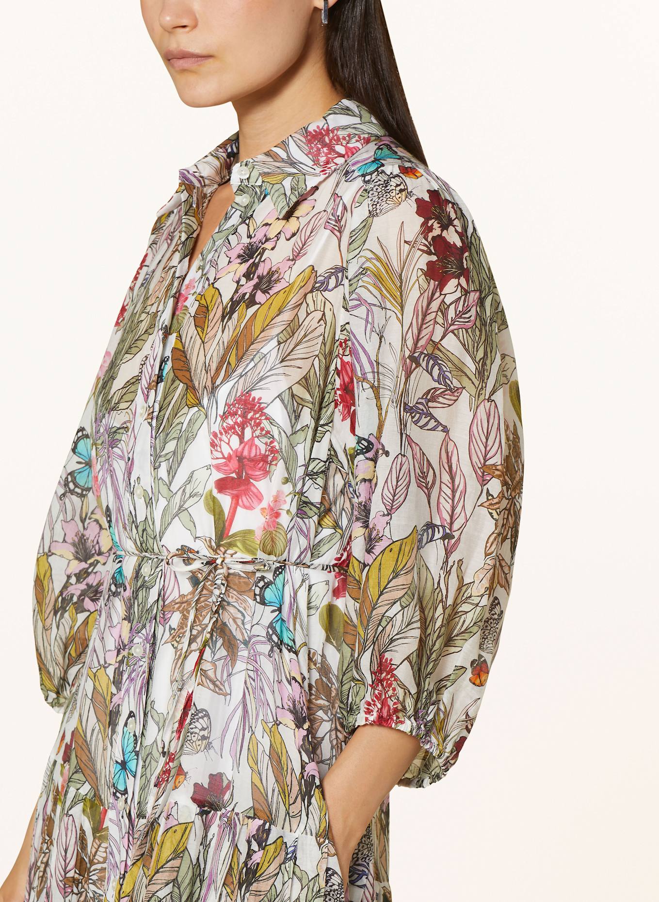 ÉMANOU Kleid PEBBLES: WEISS / GRÜN / LILA