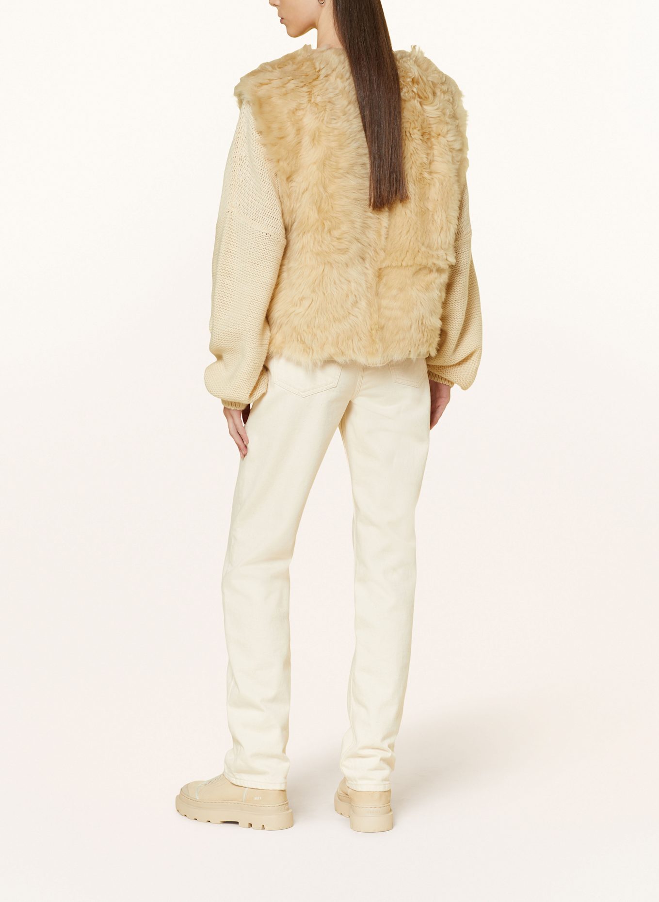 CLOSED Kamizelka skórzana dwustronna: JASNOBRĄZOWY