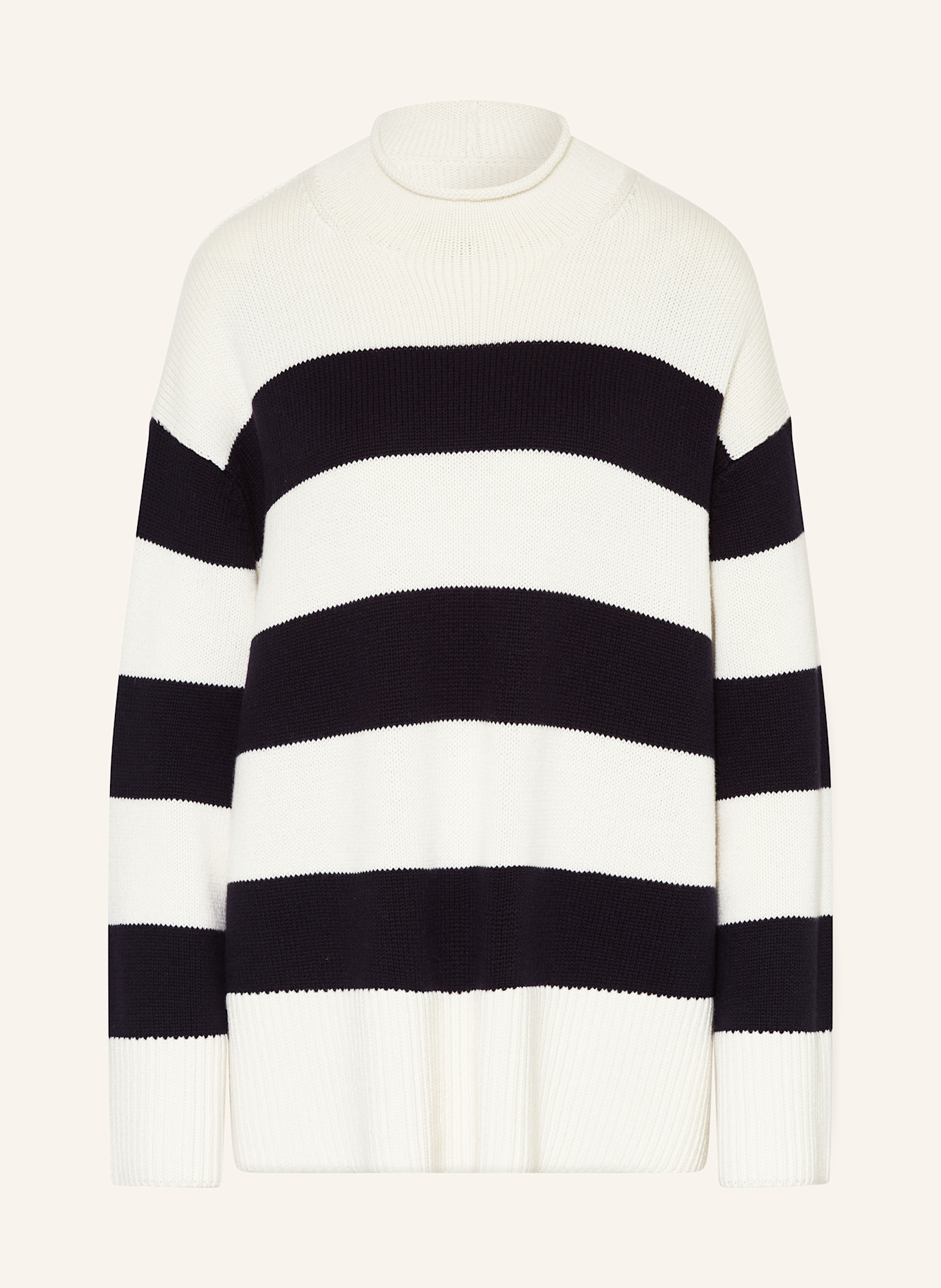 VINCE Oversized sweater in ecru dark blue