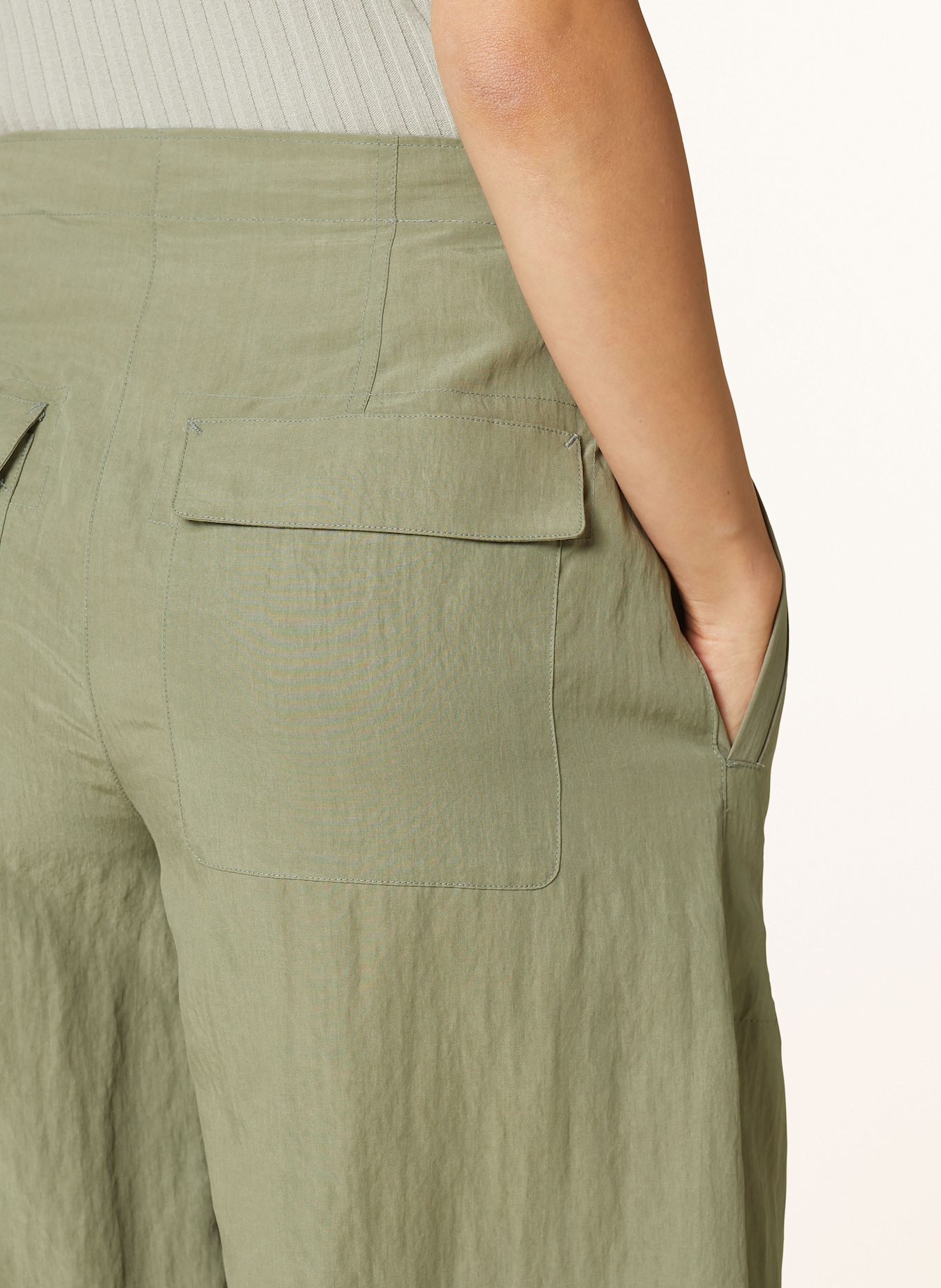 VINCE Spodnie marlena: OLIWKOWY