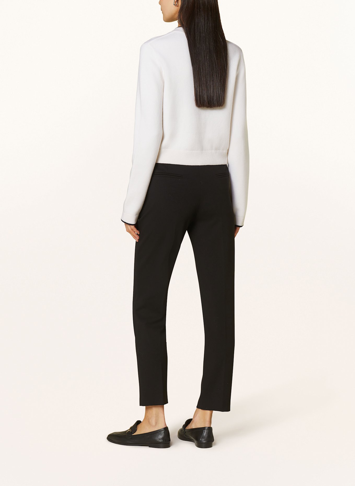 VINCE Strickjacke: ECRU / DUNKELBLAU