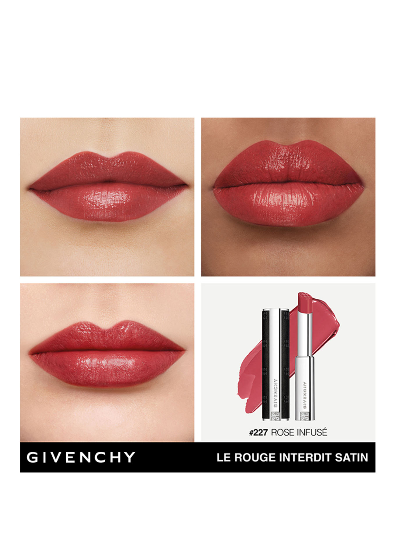 GIVENCHY LE ROUGE INTERDIT SATIN: 227 ROSE INFUSÉ