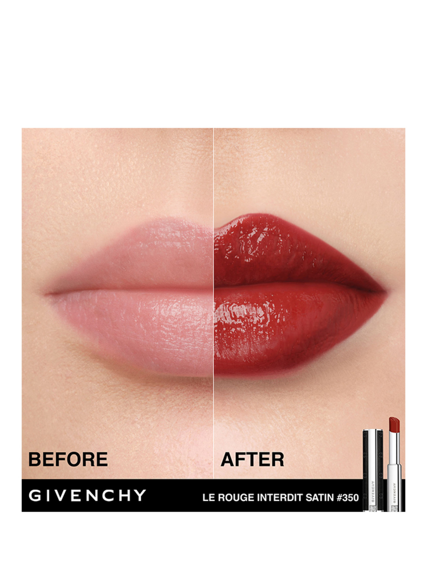 GIVENCHY LE ROUGE INTERDIT SATIN: 350 ROUGE AUBURN