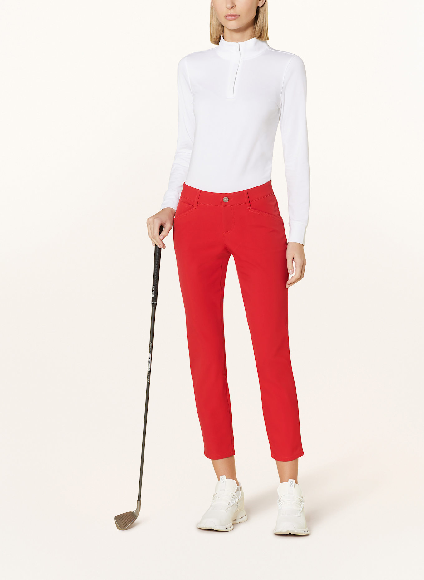 ALBERTO Spodnie golfowe 7/8 MONA 3XDRY®: CZERWONY