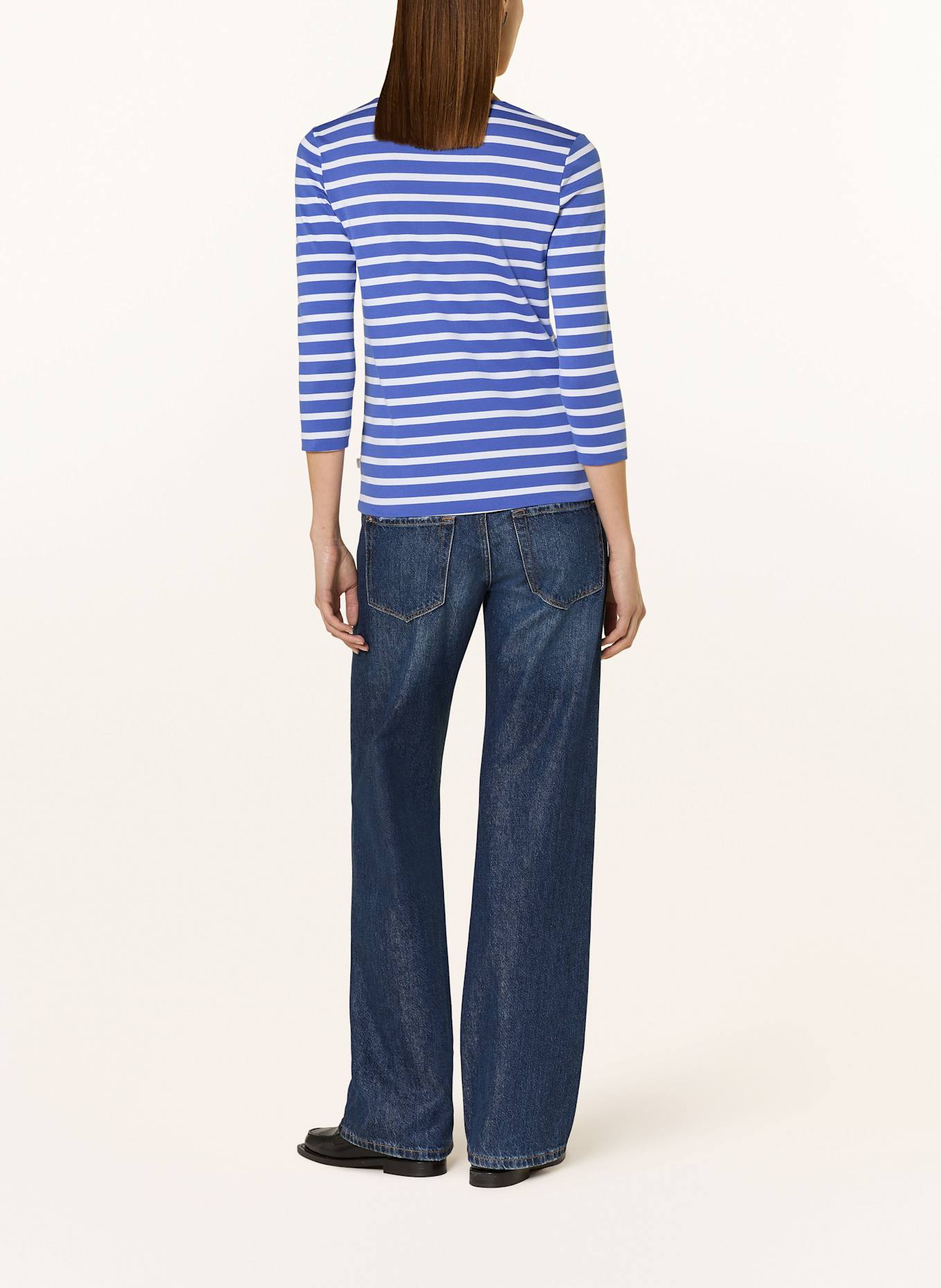 MAERZ MUENCHEN Shirt mit 3/4-Arm, Farbe: WEISS/ BLAU (Bild 3)