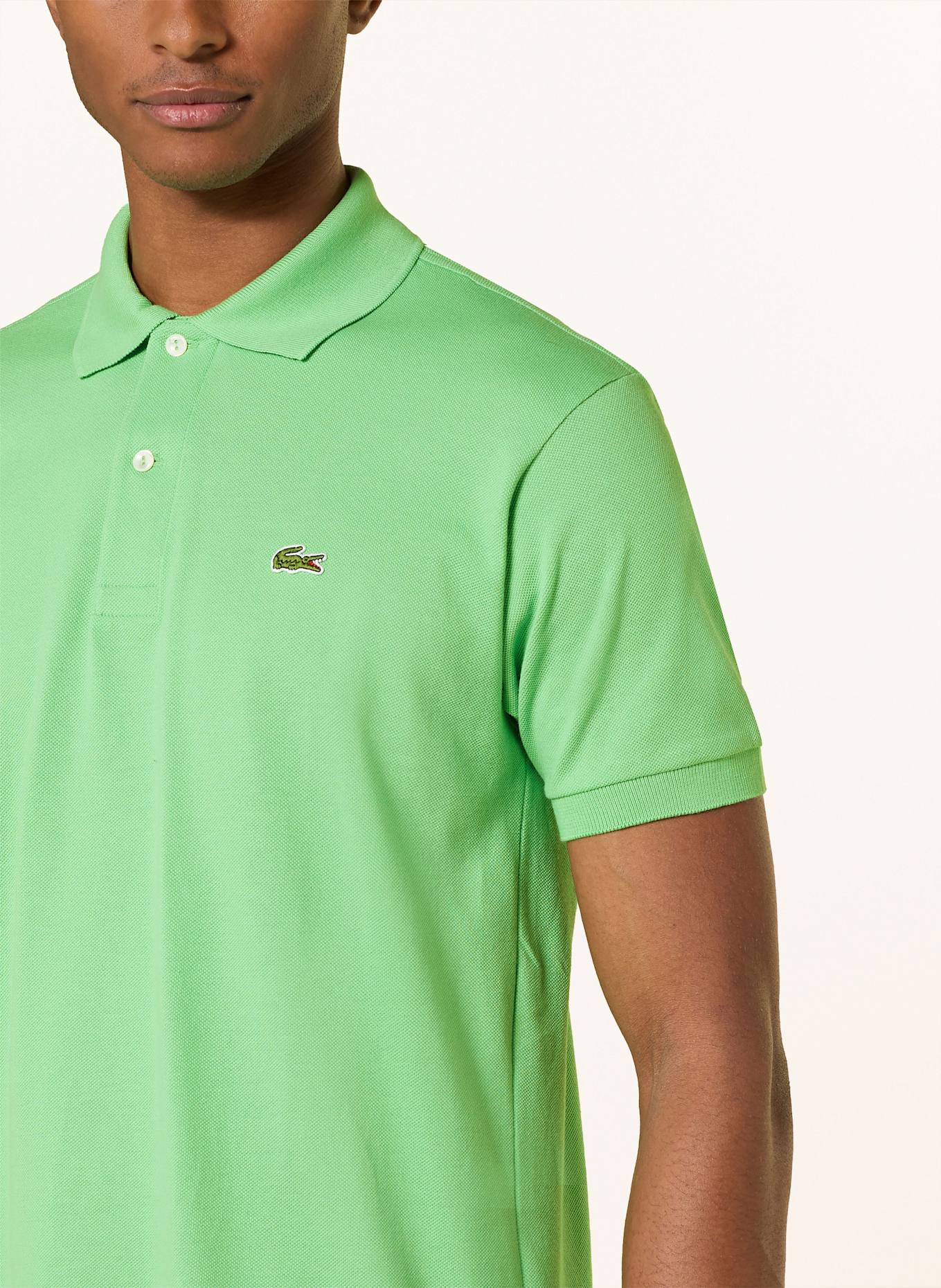 LACOSTE Polokošile z piké Classic Fit: SVĚTLE ZELENÁ