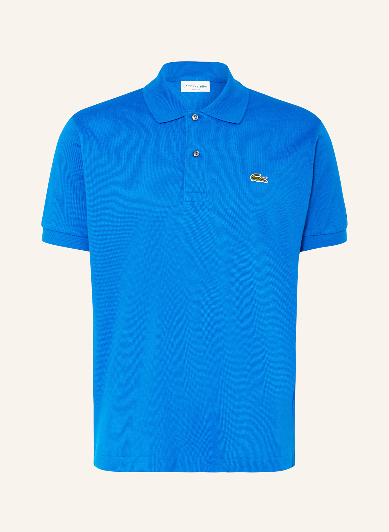 LACOSTE Piqué-Poloshirt Classic Fit: BLAU