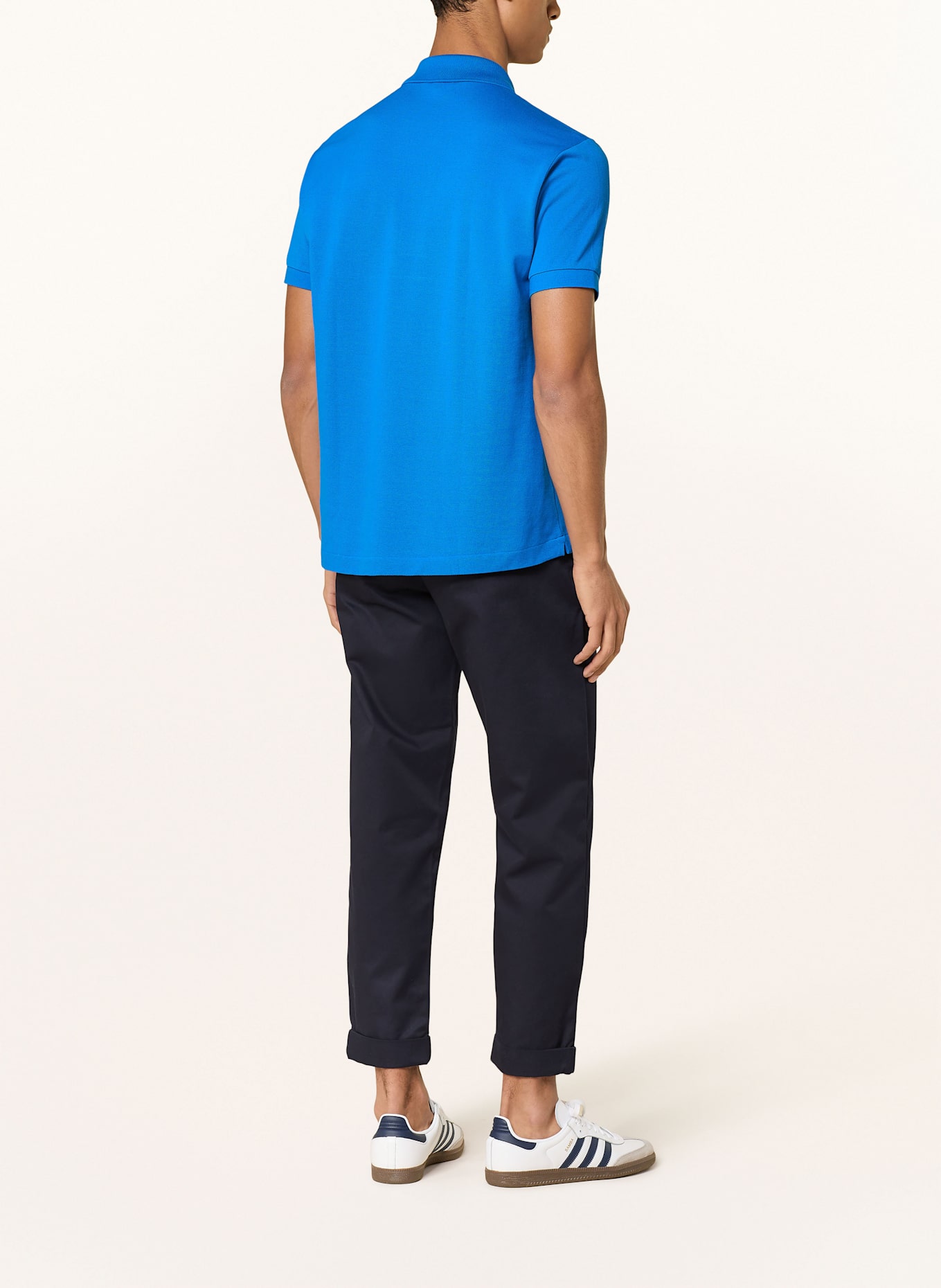 LACOSTE Piqué-Poloshirt Classic Fit: BLAU
