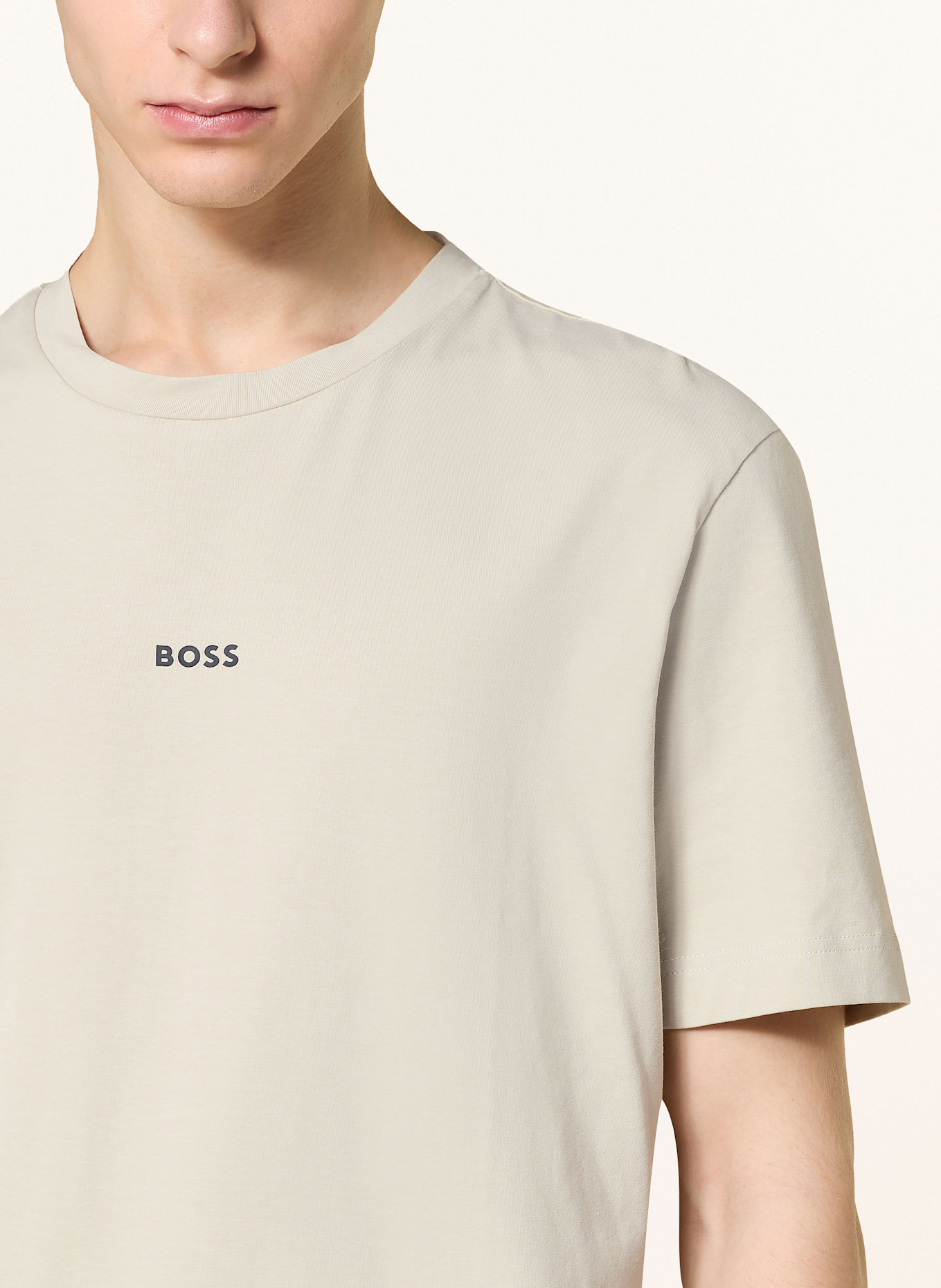 BOSS Tričko TCHUP: BÉŽOVÁ