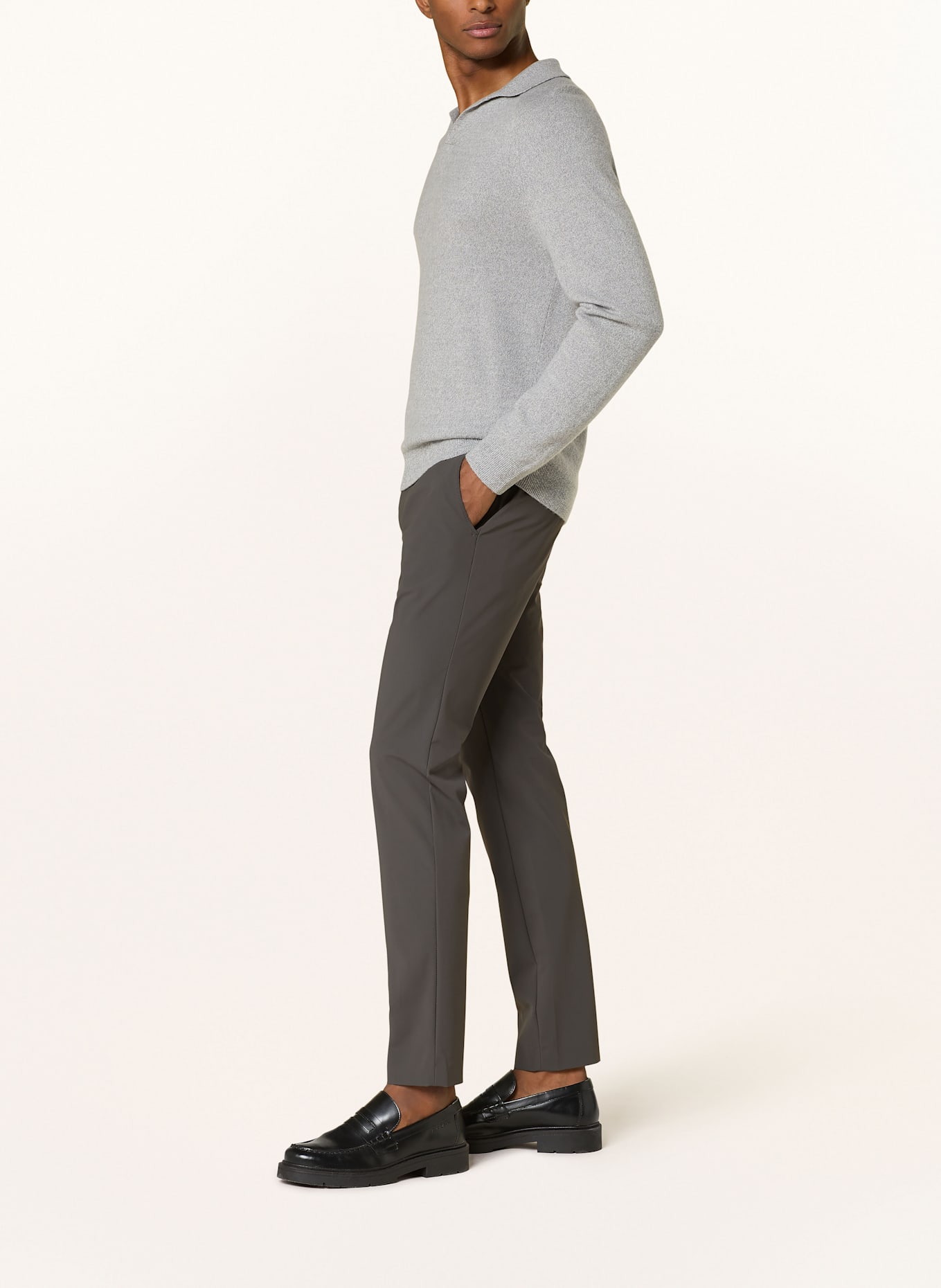 ALBERTO Chinosy ROB slim fit: CZIEMNOSZARY
