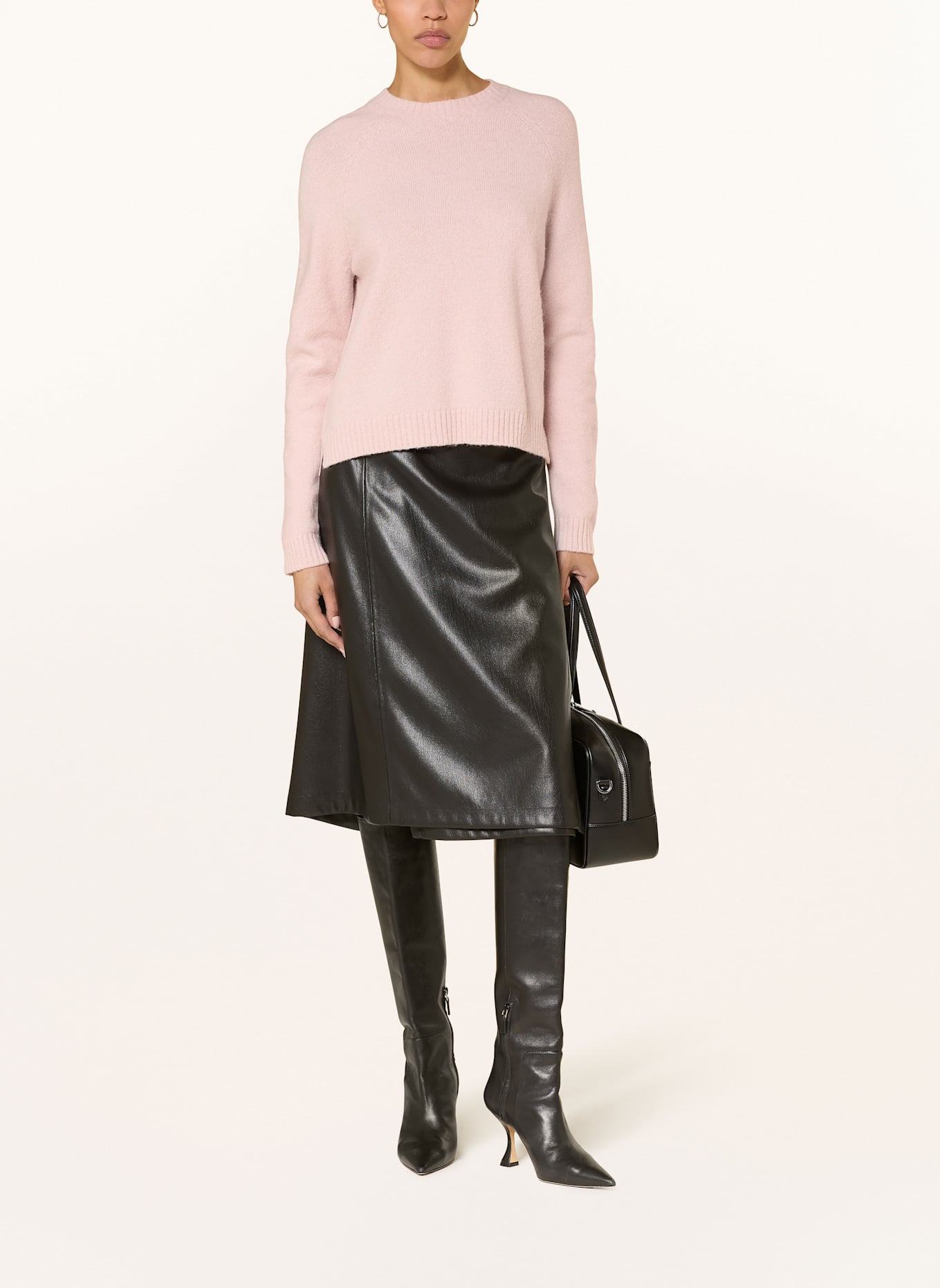 BOSS Pullover FEBISAN mit Alpaka: HELLROSA