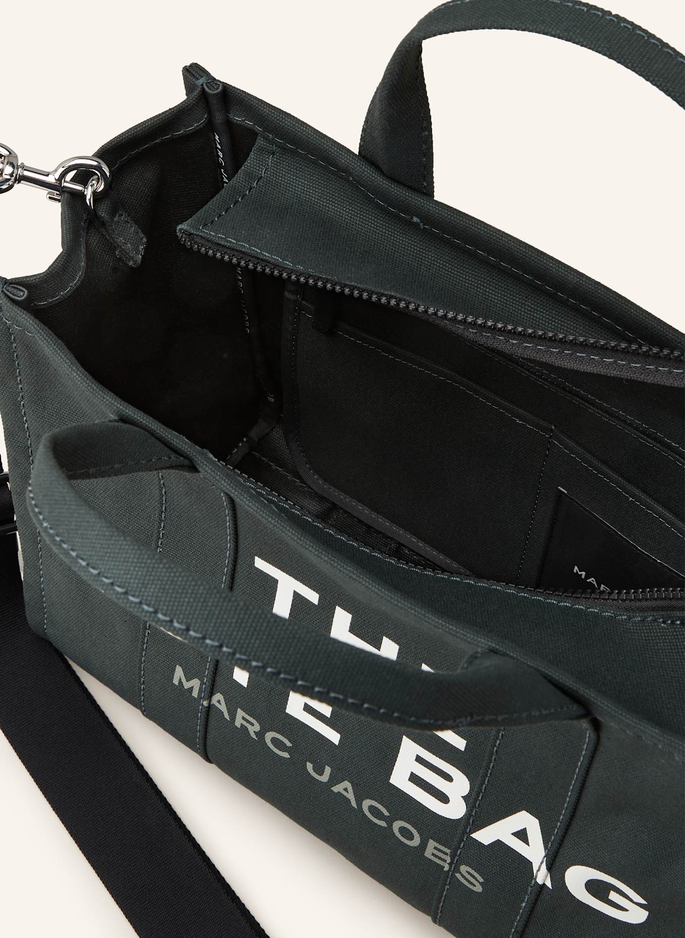 MARC JACOBS Shopper THE MEDIUM TOTE BAG CANVAS, Farbe: PETROL (Bild 3)