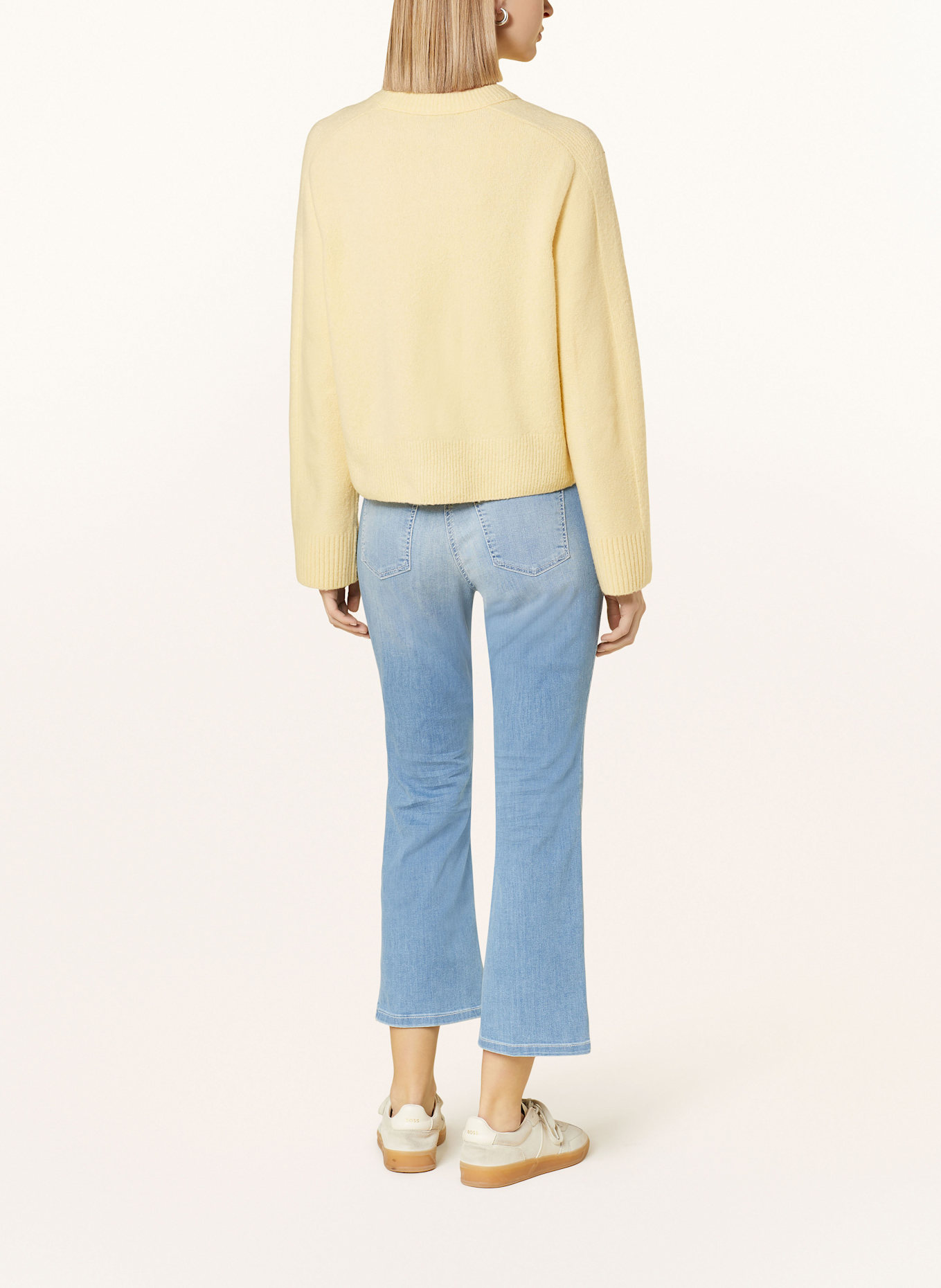 MAC Flared jeans fauz-shearling DREAM KICK, Color: Set mit Trägershirt und Shorts (Image 3)