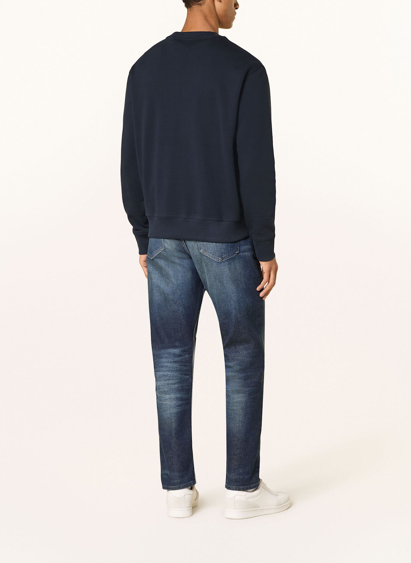 BOSS Sweatshirt WEBASICCREW: DUNKELBLAU