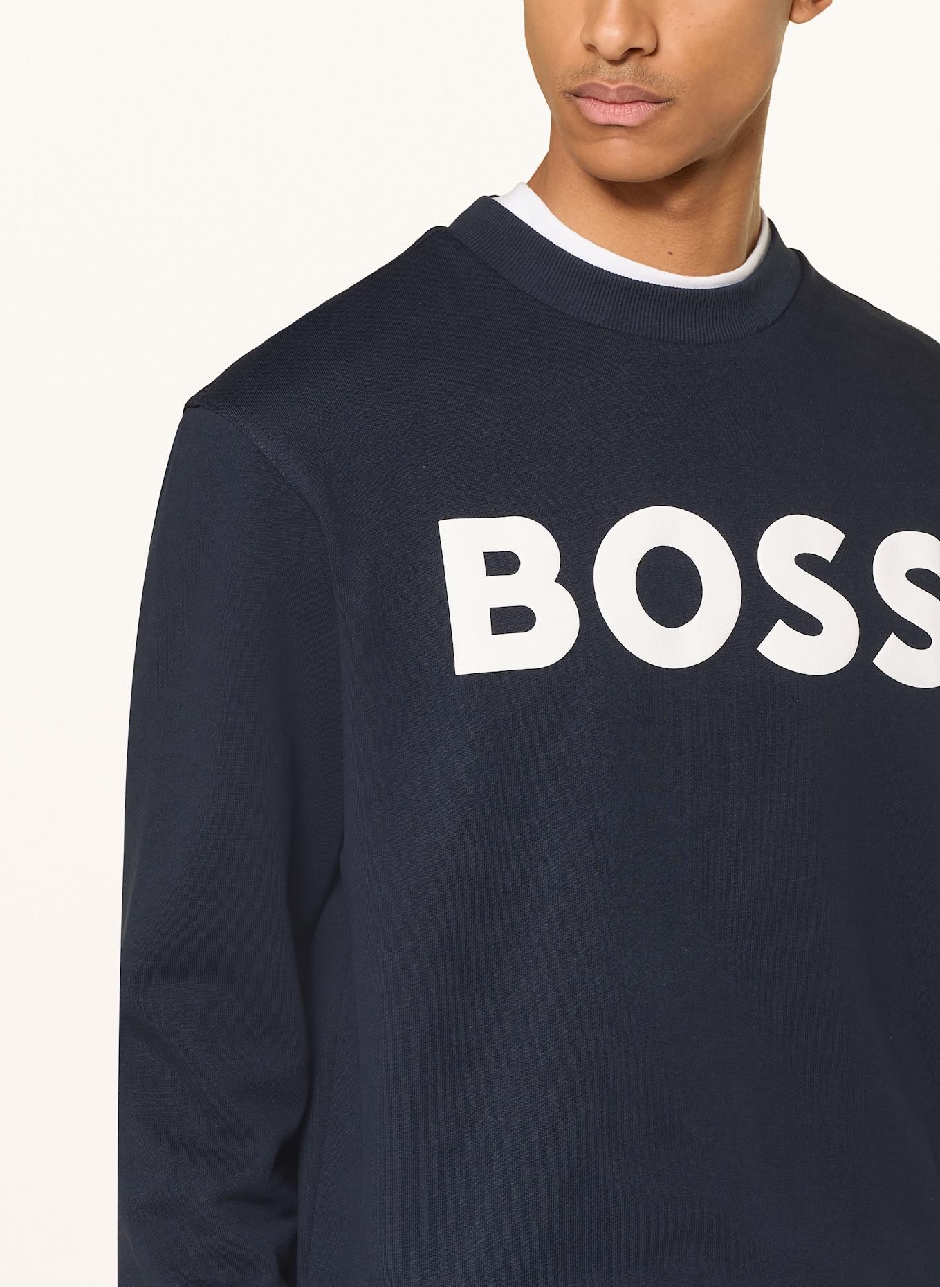 BOSS Sweatshirt WEBASICCREW: DUNKELBLAU