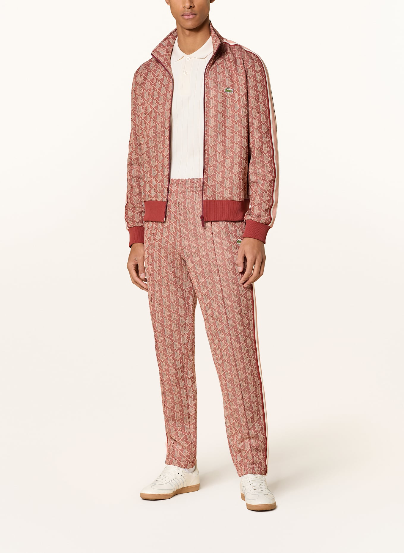 LACOSTE Track Pants: DUNKELORANGE/ LACHS/ BRAUN