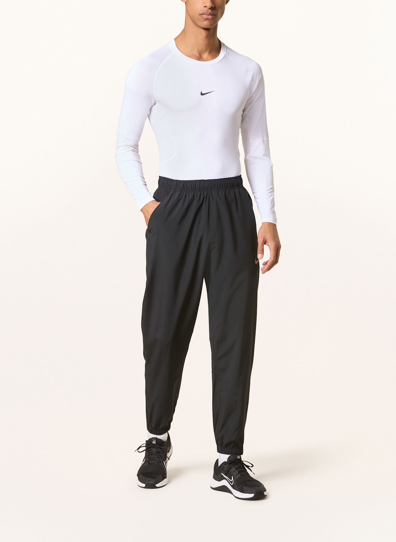 Nike Longsleeve NIKE PRO: WEISS / SCHWARZ