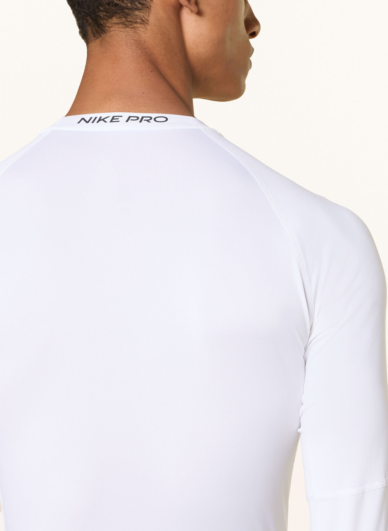 Nike Longsleeve NIKE PRO: WEISS / SCHWARZ