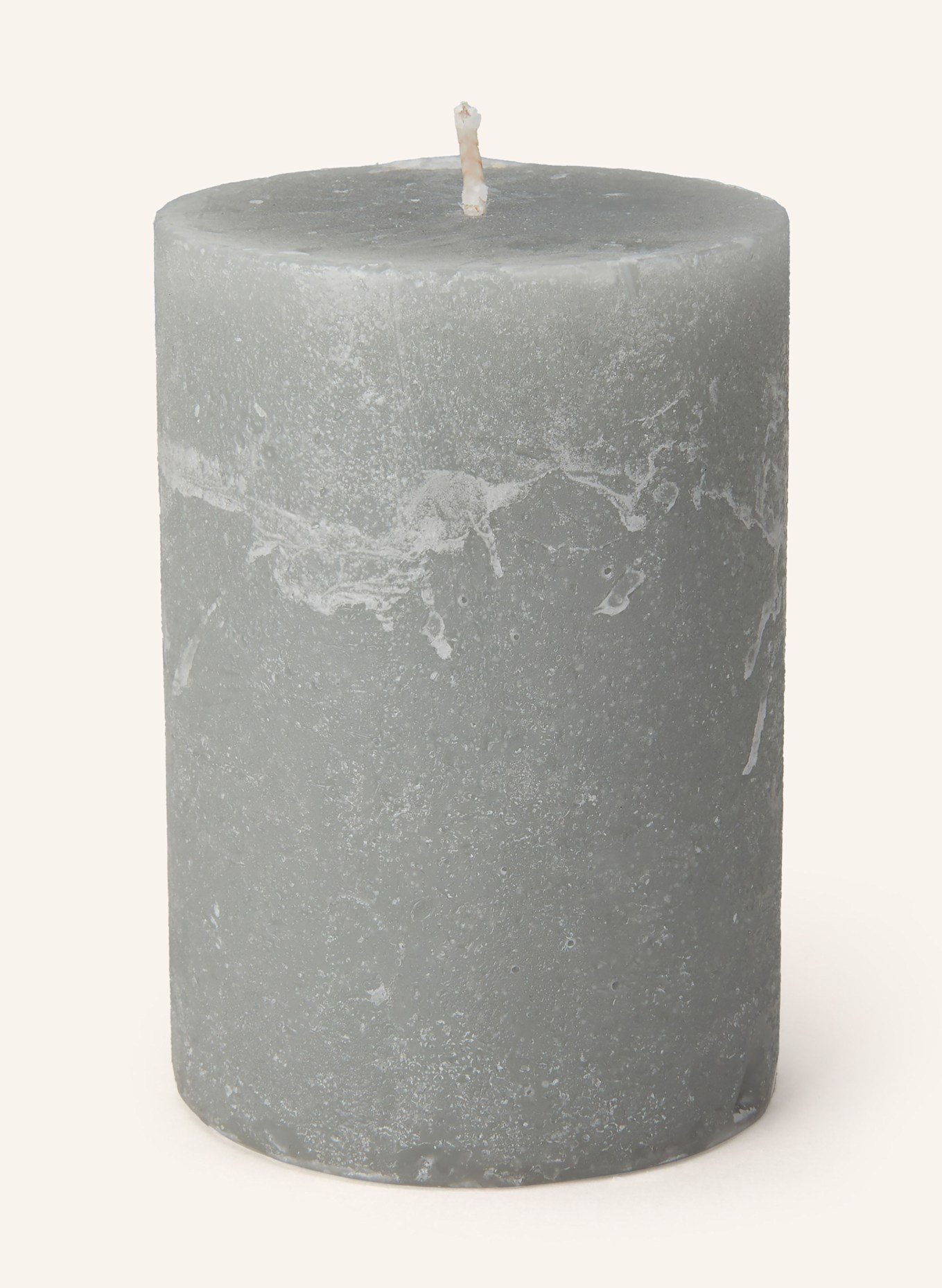 BROSTE COPENHAGEN Kerze PILLAR: GRAU