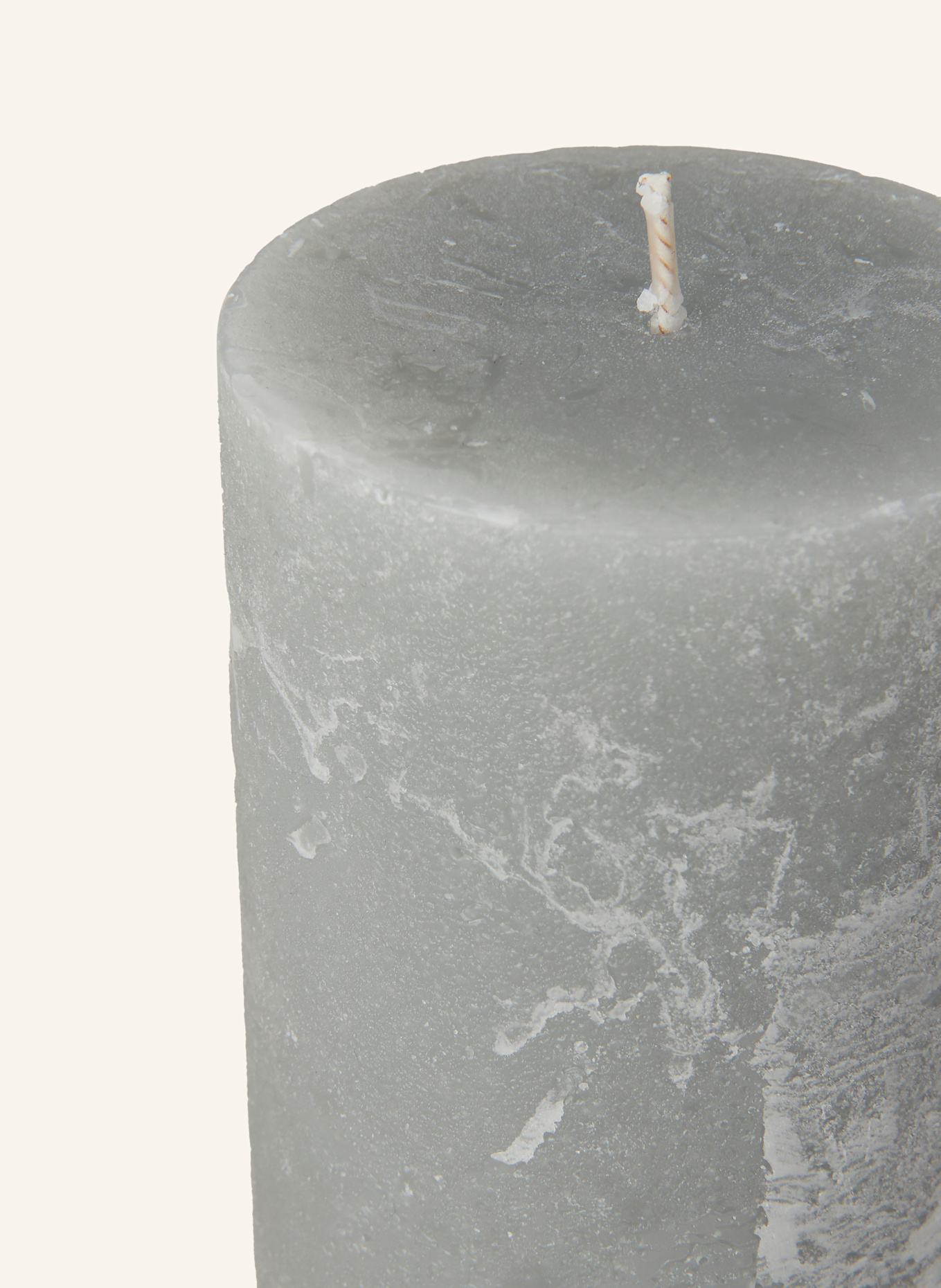 BROSTE COPENHAGEN Kerze PILLAR: GRAU