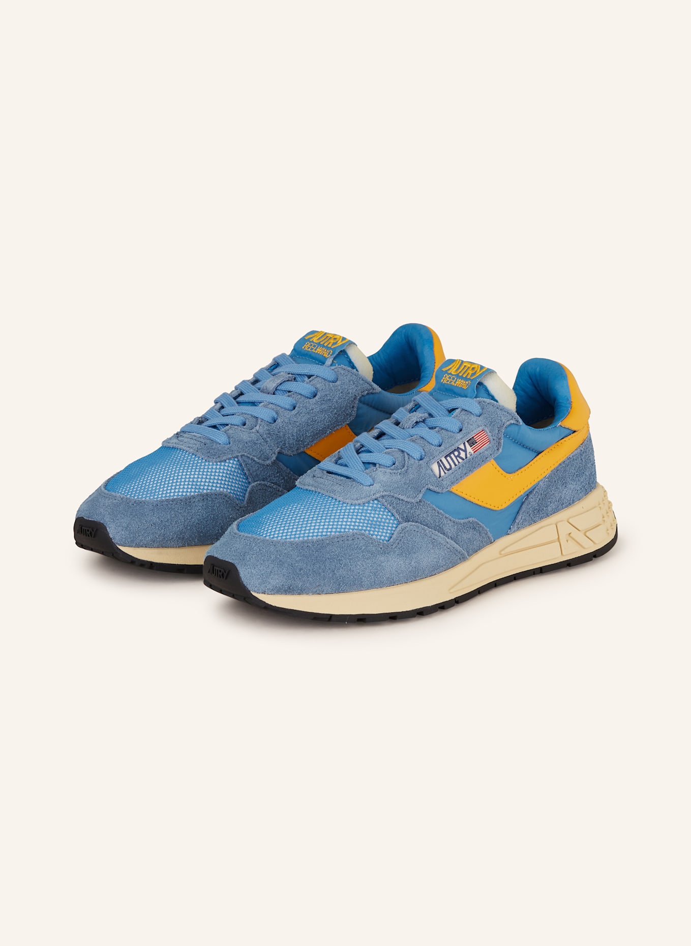 AUTRY Sneaker REELWIND LOW UT: BLAU/ DUNKELGELB