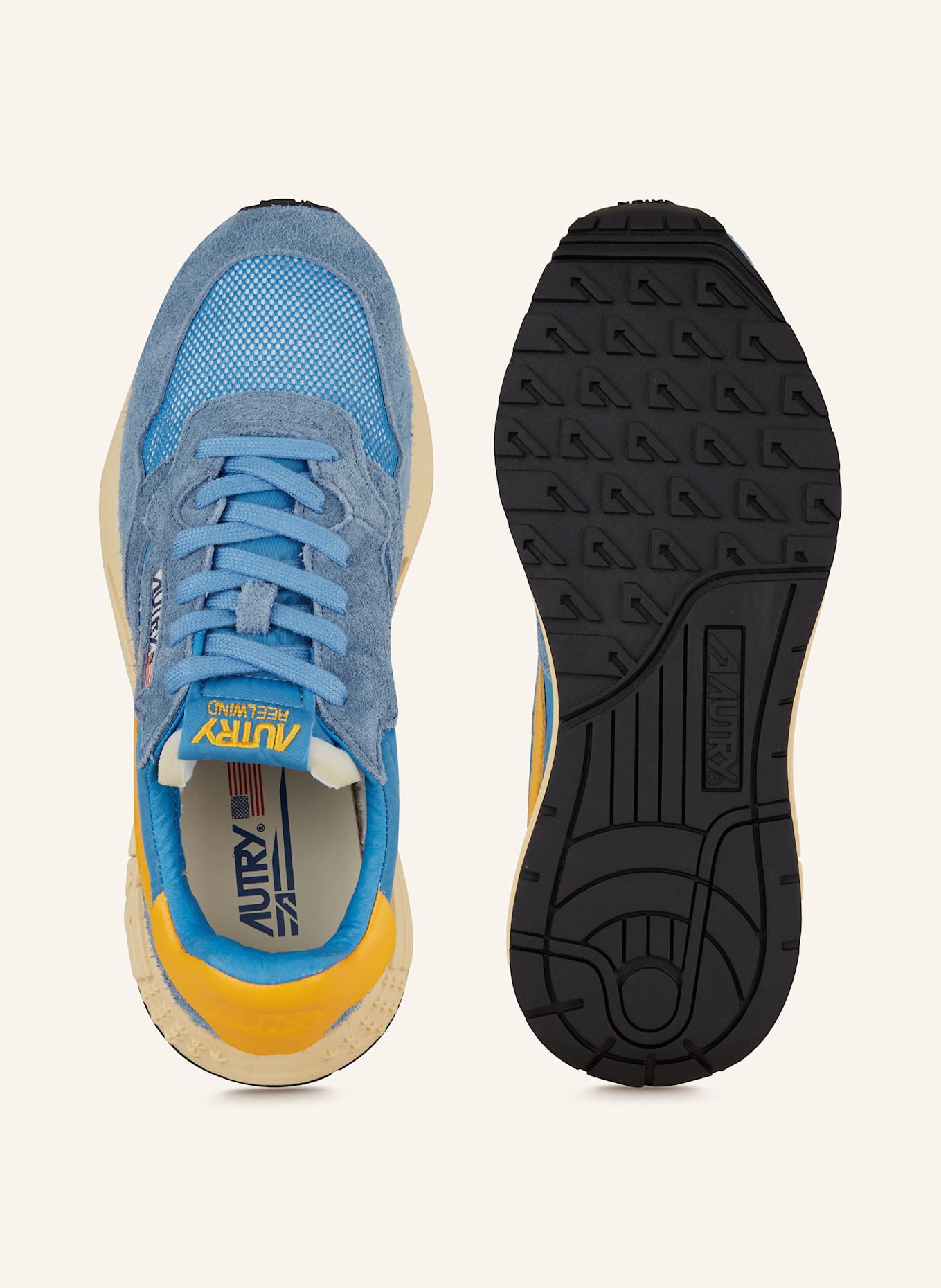 AUTRY Sneaker REELWIND LOW UT: BLAU/ DUNKELGELB