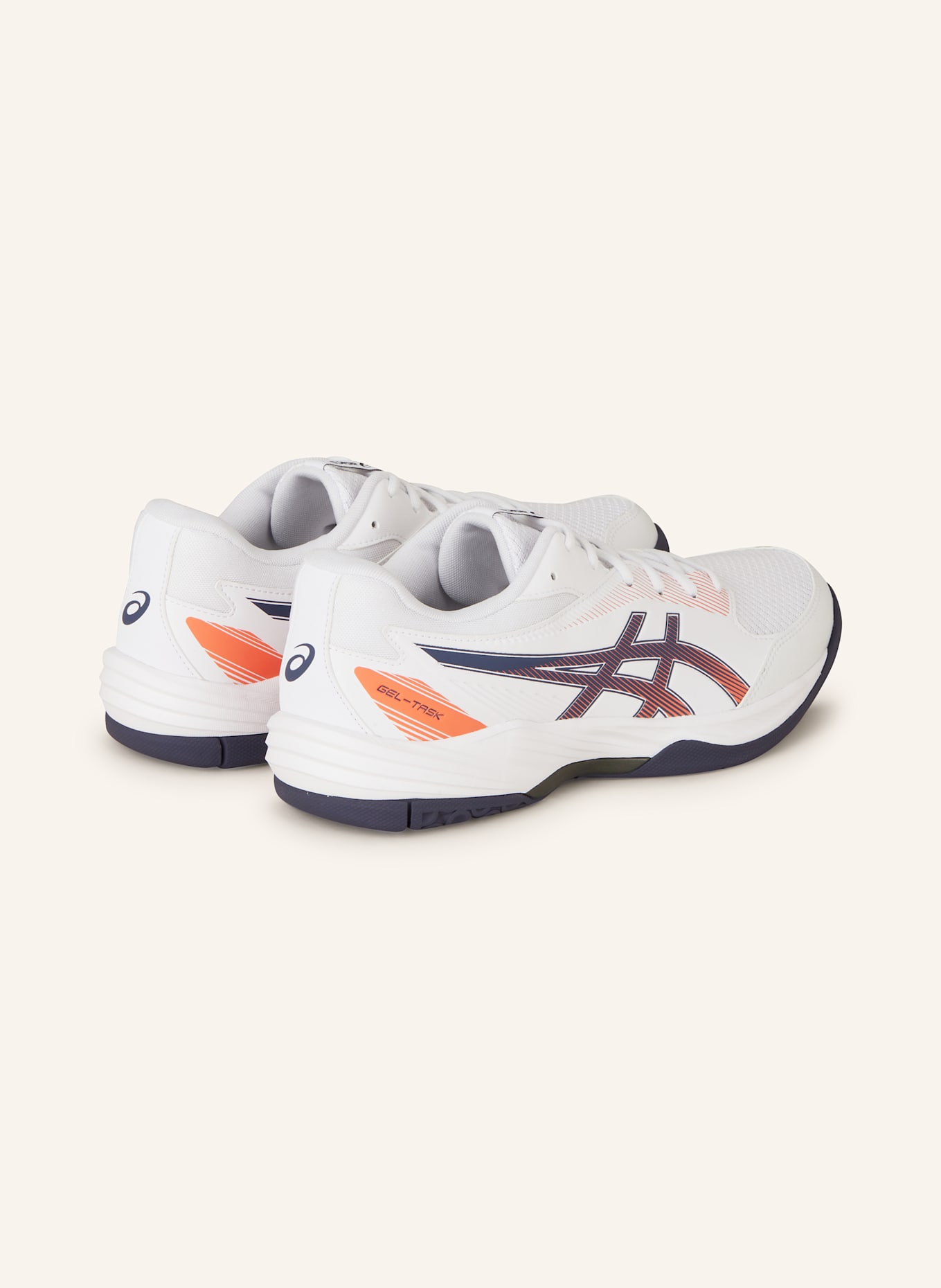ASICS Sálové boty GEL-TASK 4, Barva: BÍLÁ/ TMAVĚ MODRÁ/ ORANŽOVÁ (Obrázek 2)