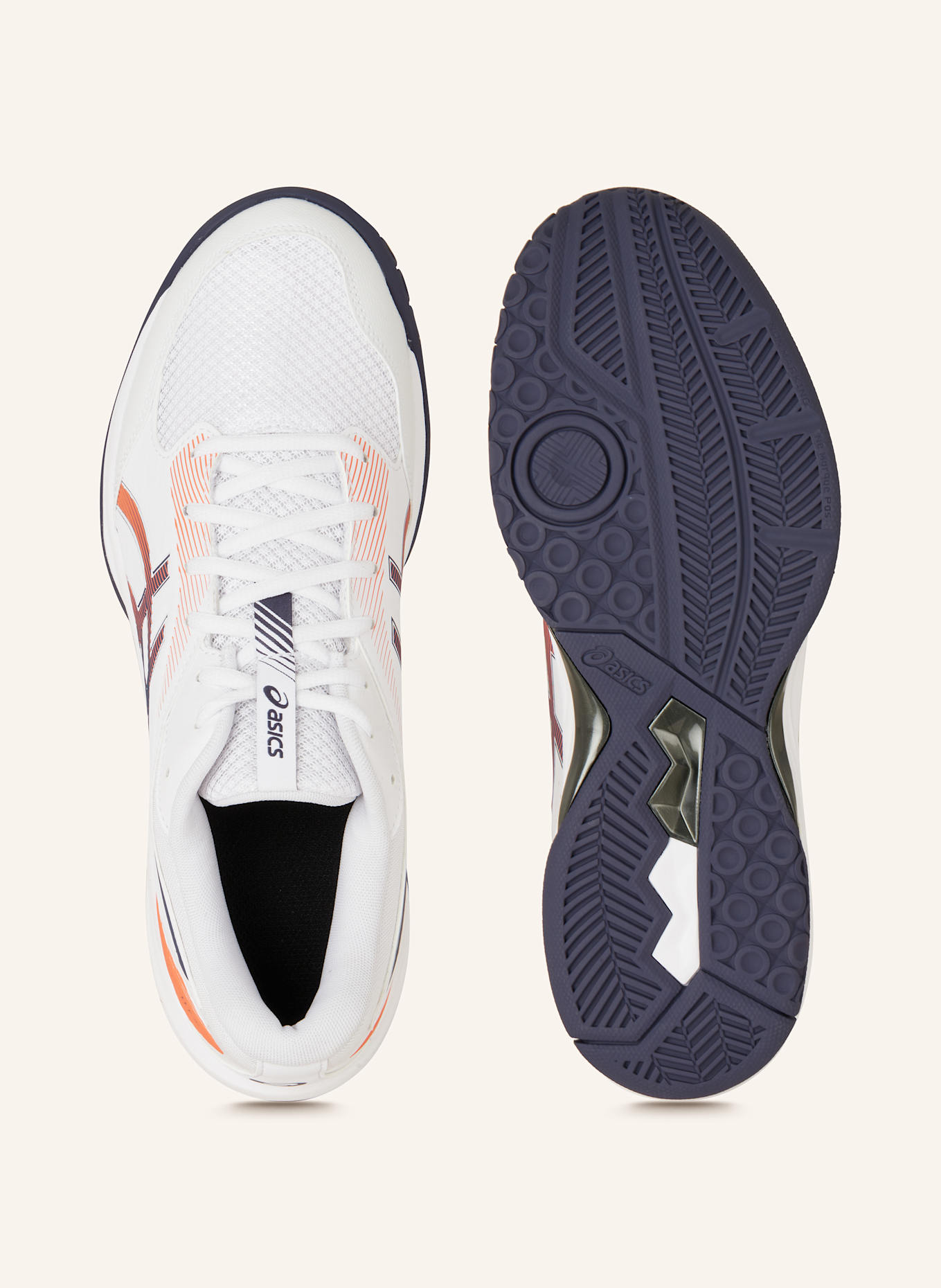 ASICS Sálové boty GEL-TASK 4, Barva: BÍLÁ/ TMAVĚ MODRÁ/ ORANŽOVÁ (Obrázek 5)