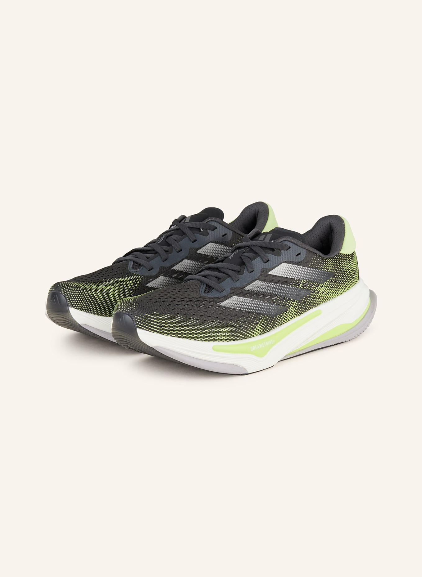 adidas Laufschuhe SUPERNOVA PRIMA: DUNKELGRAU/ GELB