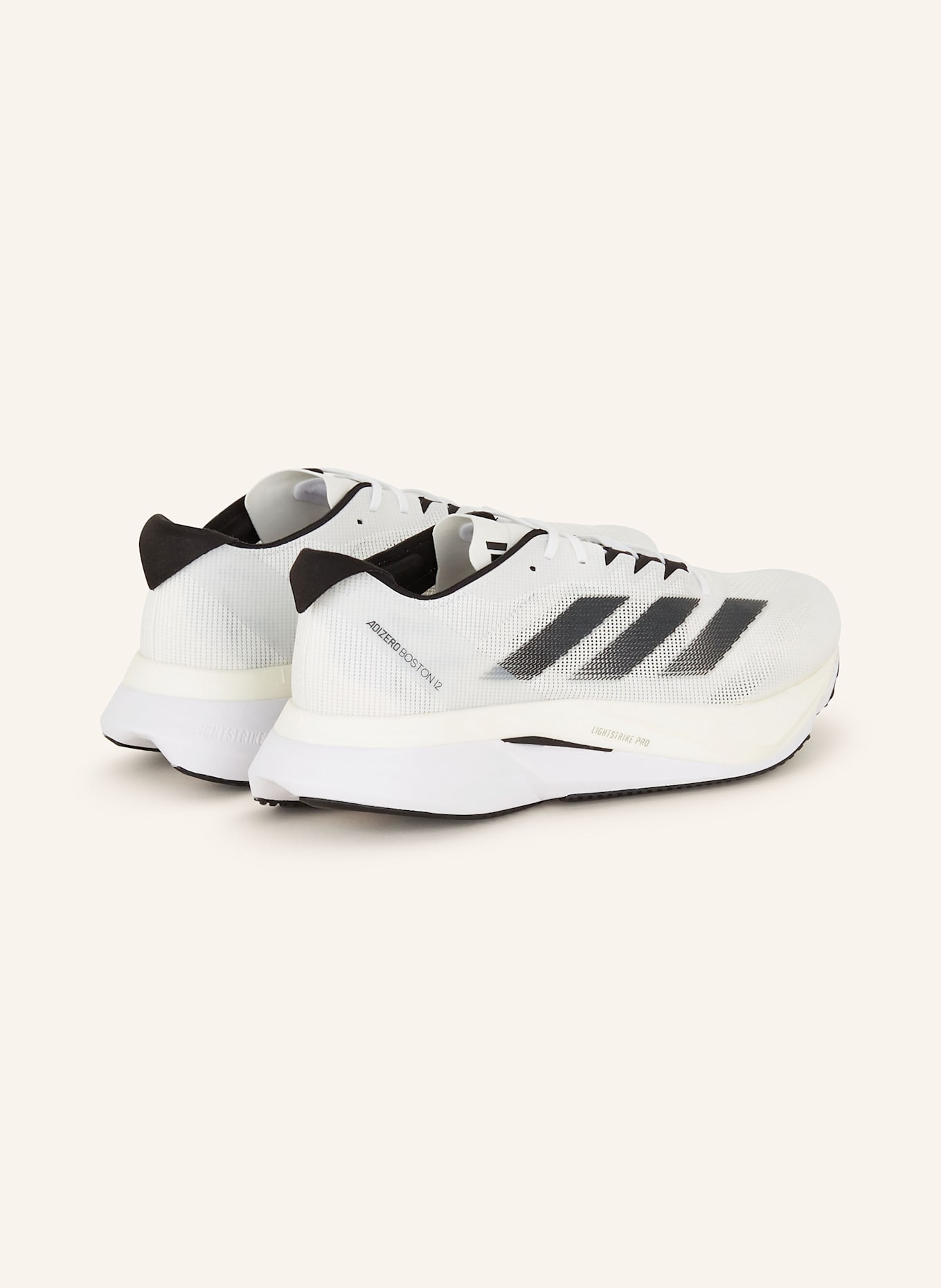 adidas Laufschuhe ADIZERO BOSTON 12: WEISS/ SCHWARZ