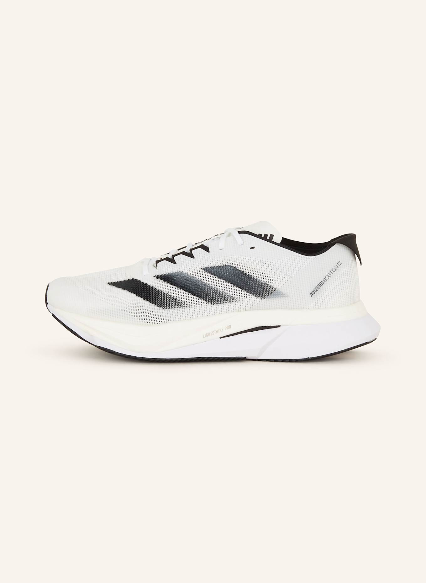 adidas Laufschuhe ADIZERO BOSTON 12: WEISS/ SCHWARZ