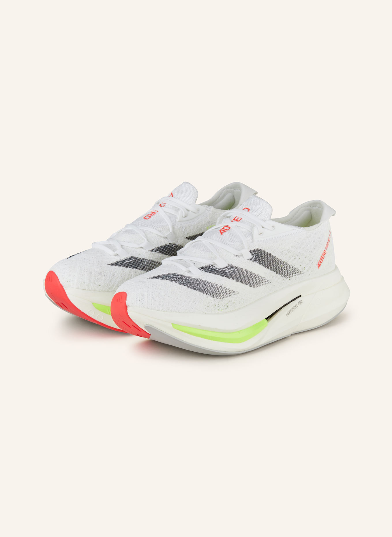 adidas Laufschuhe ADIZERO PRIME X 2 STRUNG, Farbe: WEISS/ SCHWARZ (Bild 1)