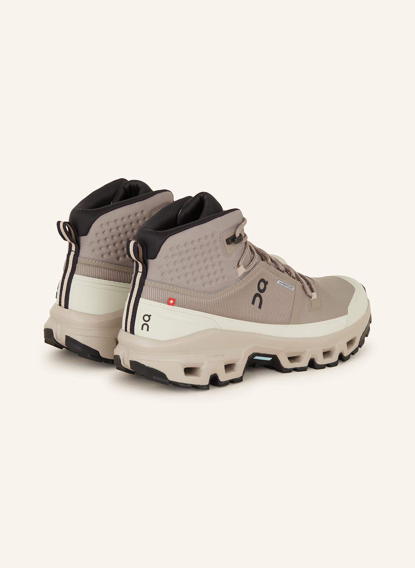 On Wanderschuhe CLOUDROCK MID WP: GRAU / HELLGRAU