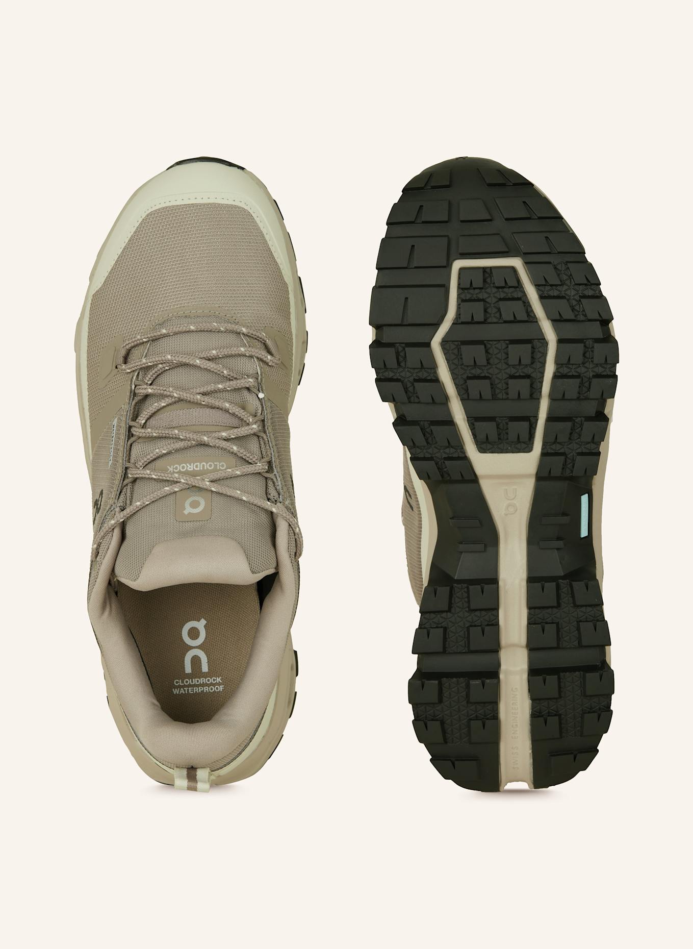 On Wanderschuhe CLOUDROCK LOW WP, Farbe: TAUPE (Bild 5)