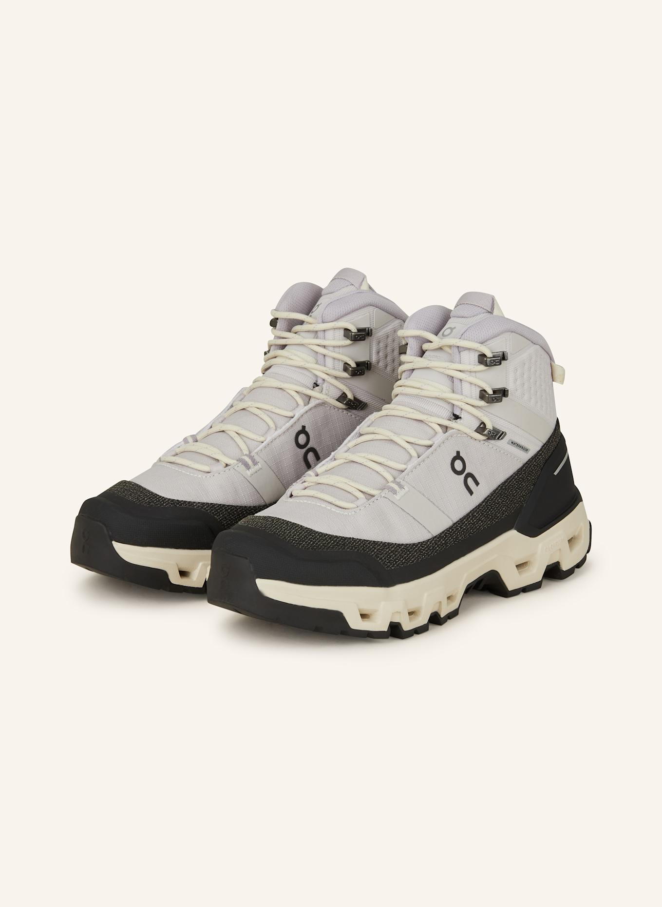 On CLOUDROCK TREK WP hiking shoes: GRAY / BLACK
