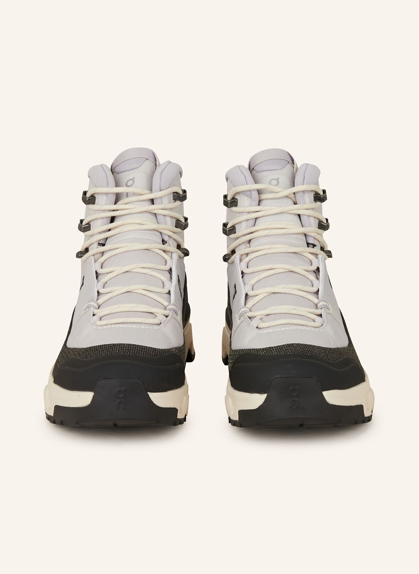 On CLOUDROCK TREK WP hiking shoes: GRAY / BLACK