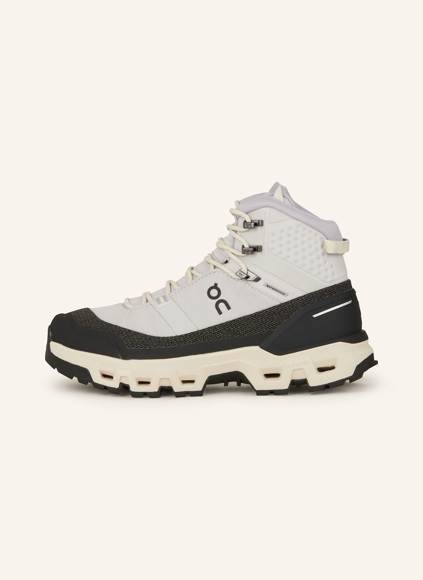On CLOUDROCK TREK WP hiking shoes: GRAY / BLACK
