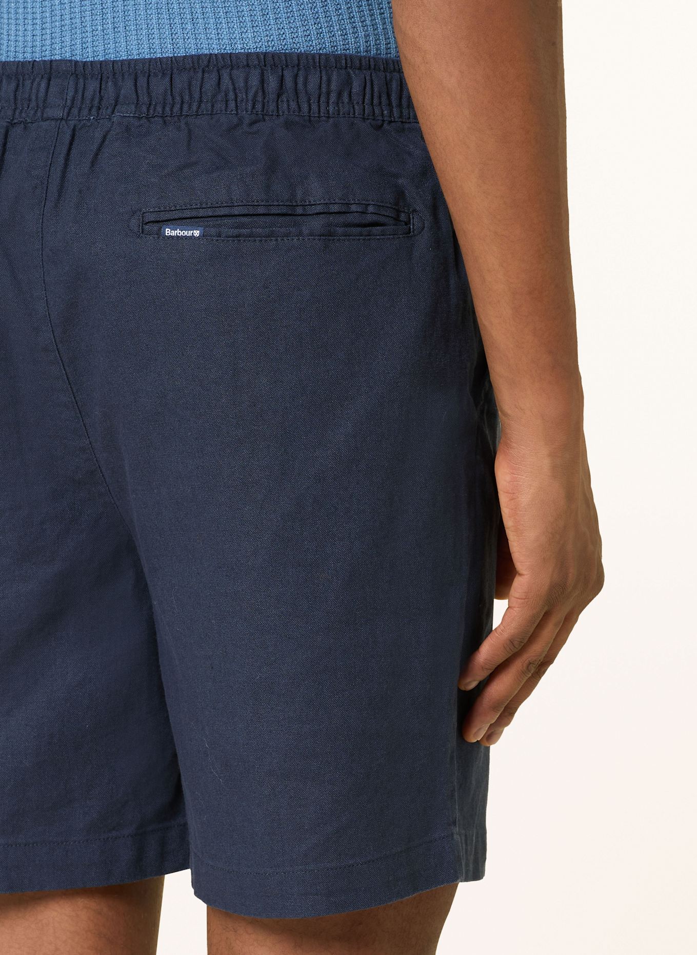 Barbour Shorts mit Leinen: DUNKELBLAU