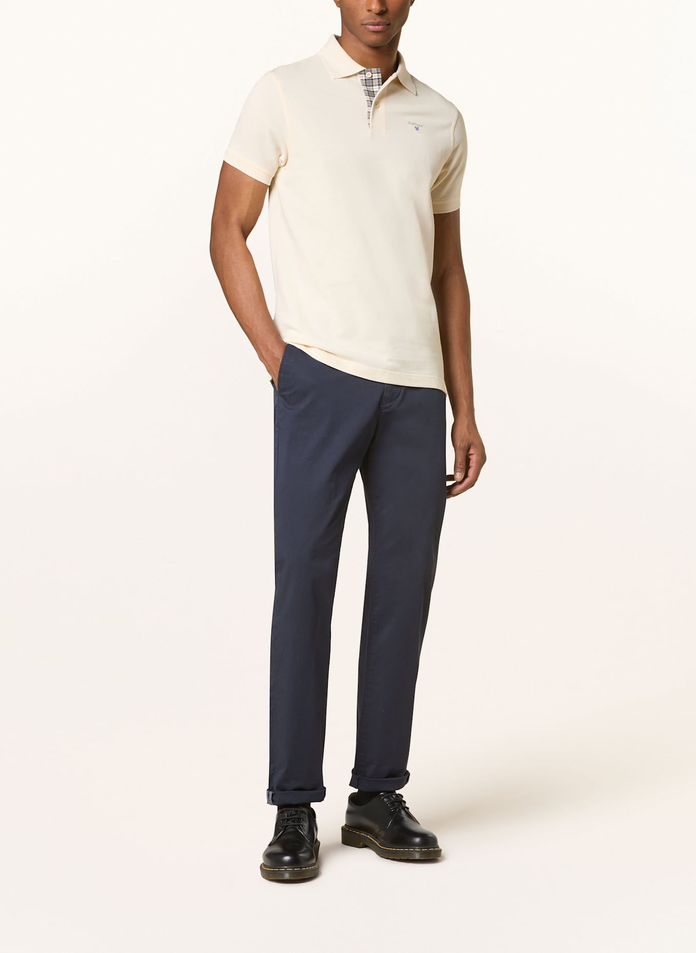 Barbour Piqué-Poloshirt: CREME