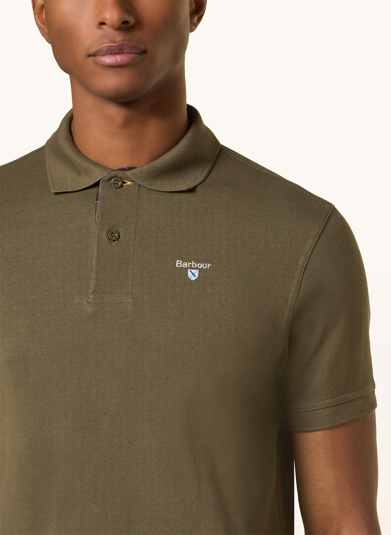 Barbour Piqué-Poloshirt: OLIV